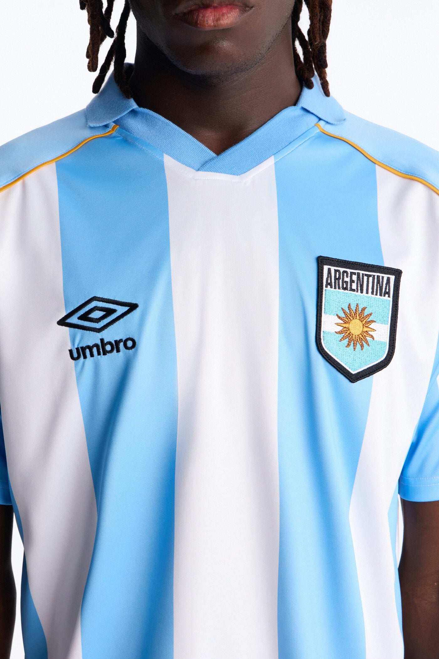 Umbro Argentina Collar Soccer Jersey - Blue image 3