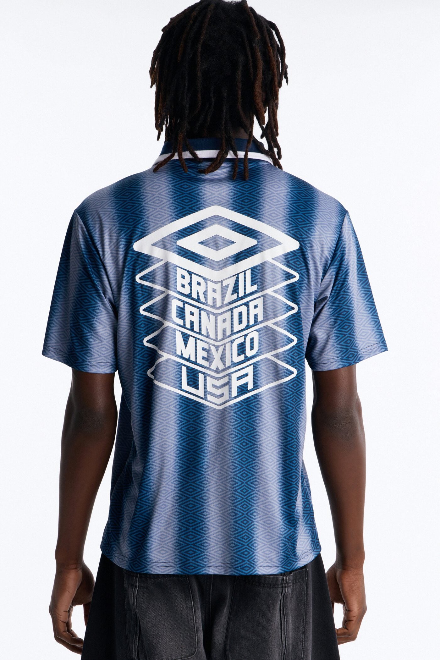 Umbro International Collar Soccer Jersey - Navy image 3