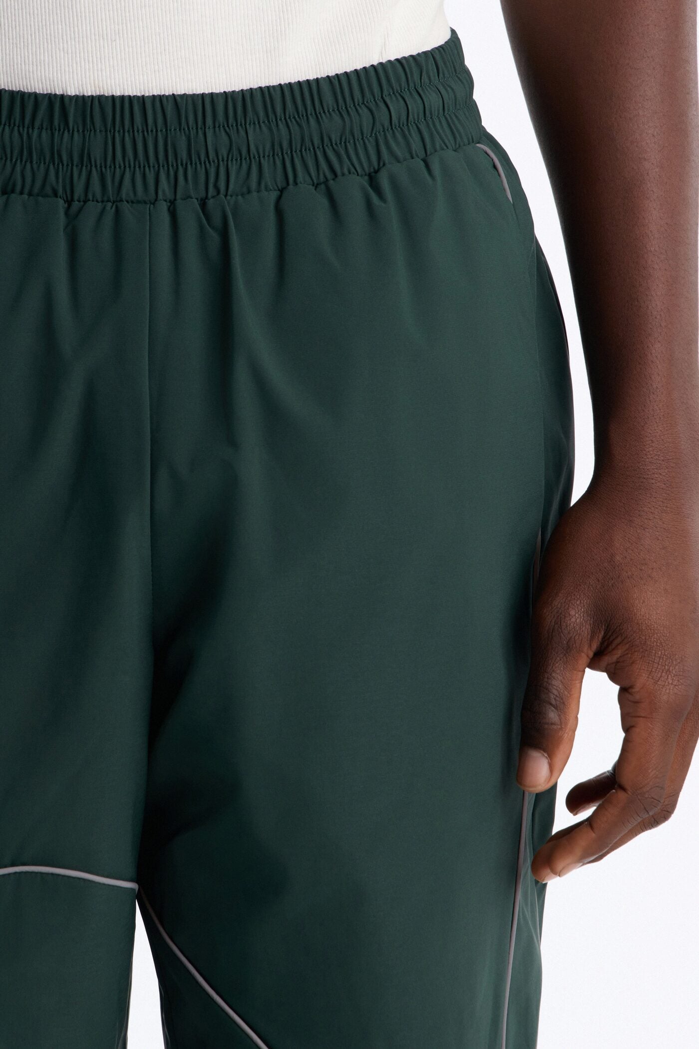 Straight Futuristic Mode Track Pant - Hunter Green image 3
