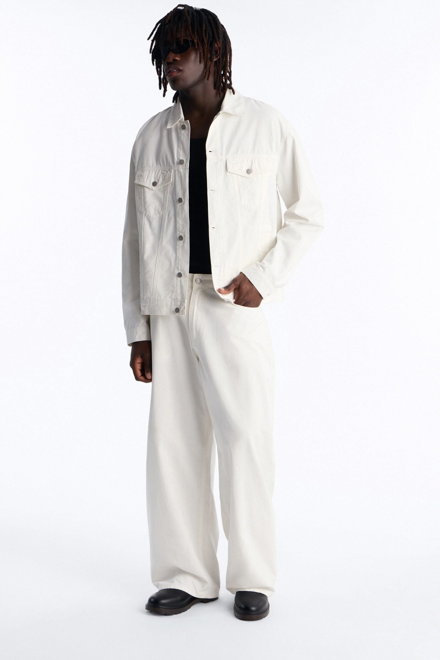 Coast Oversized Trucker Denim Jacket - Off White image 2