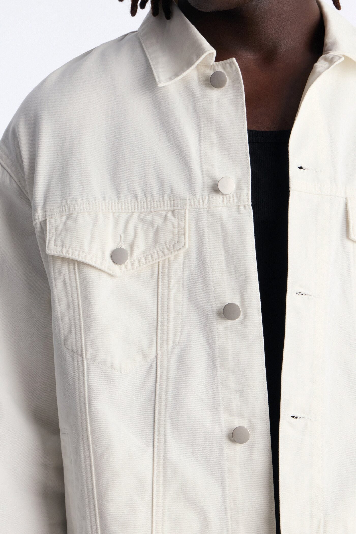 Coast Oversized Trucker Denim Jacket - Off White image 3