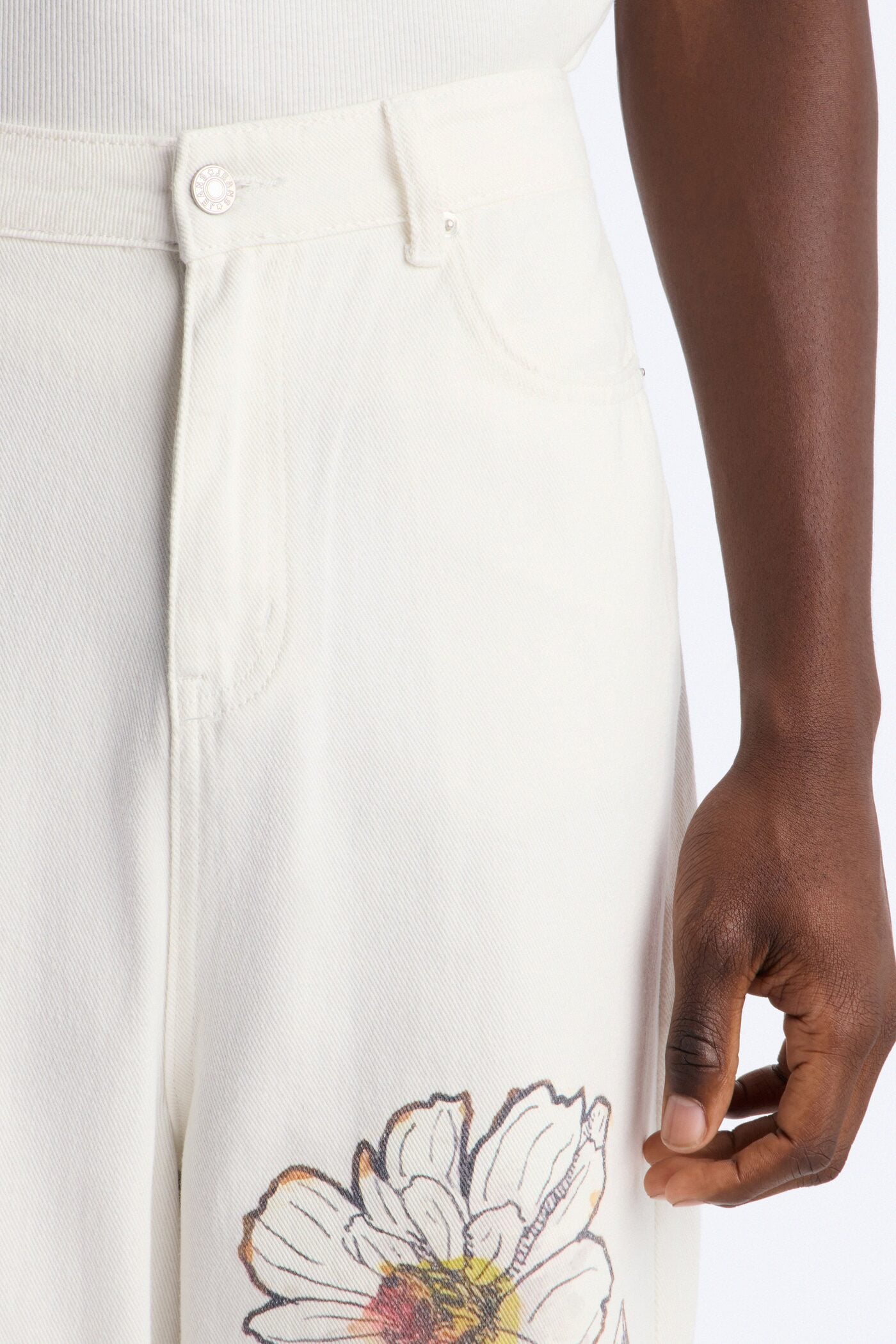 Maison Flora Baggy Jean - White image 3