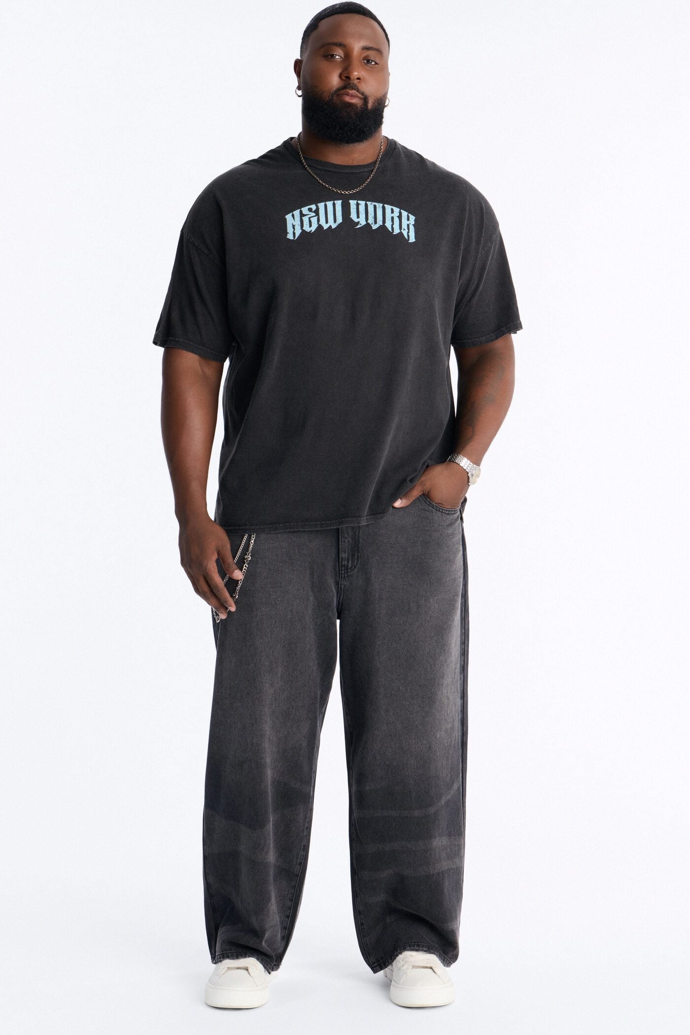 The Collective Baggy Jeans - Black image 1