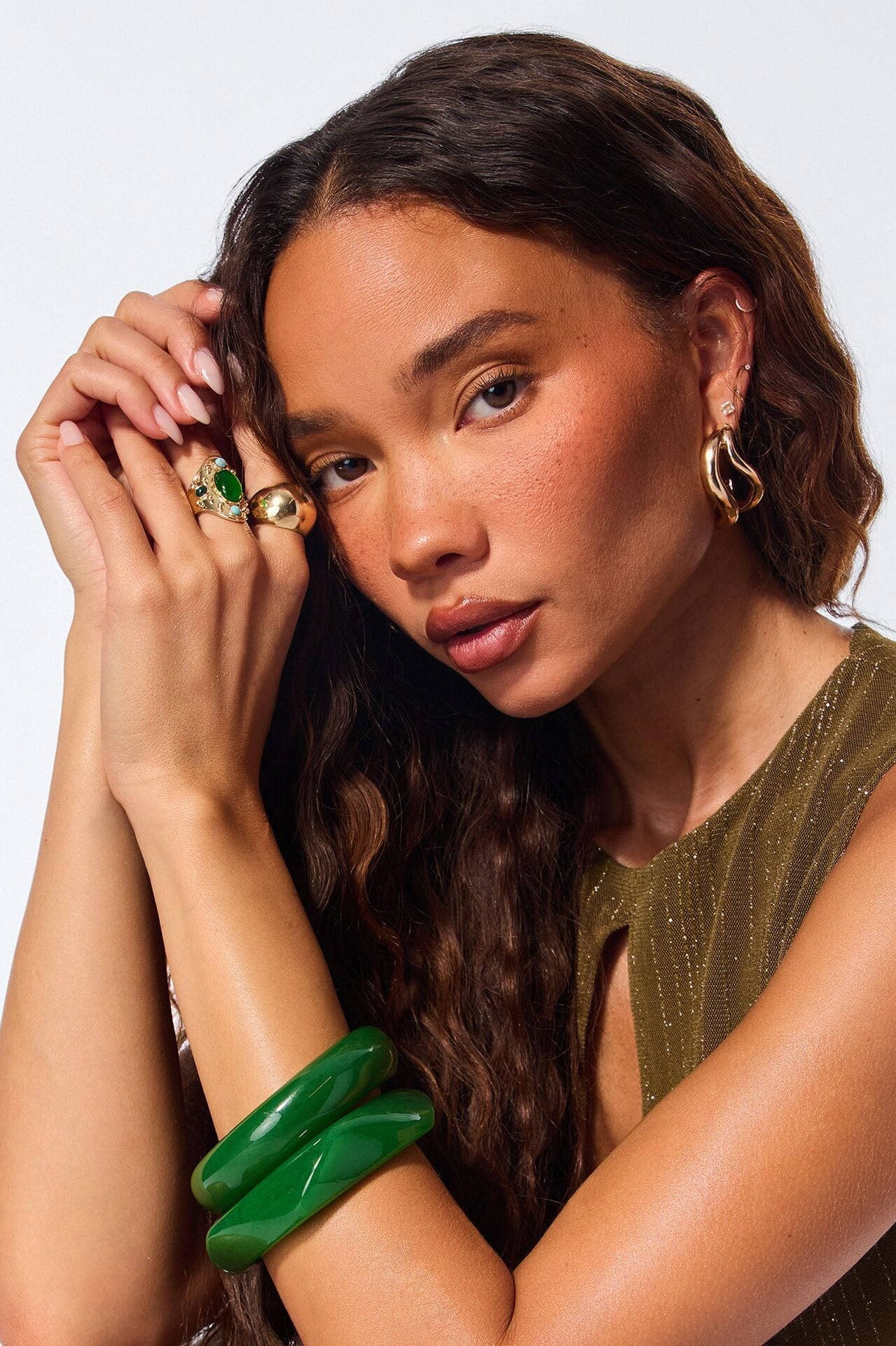 Sunlit Moments 2 Piece Ring Set - Gold/combo image 2
