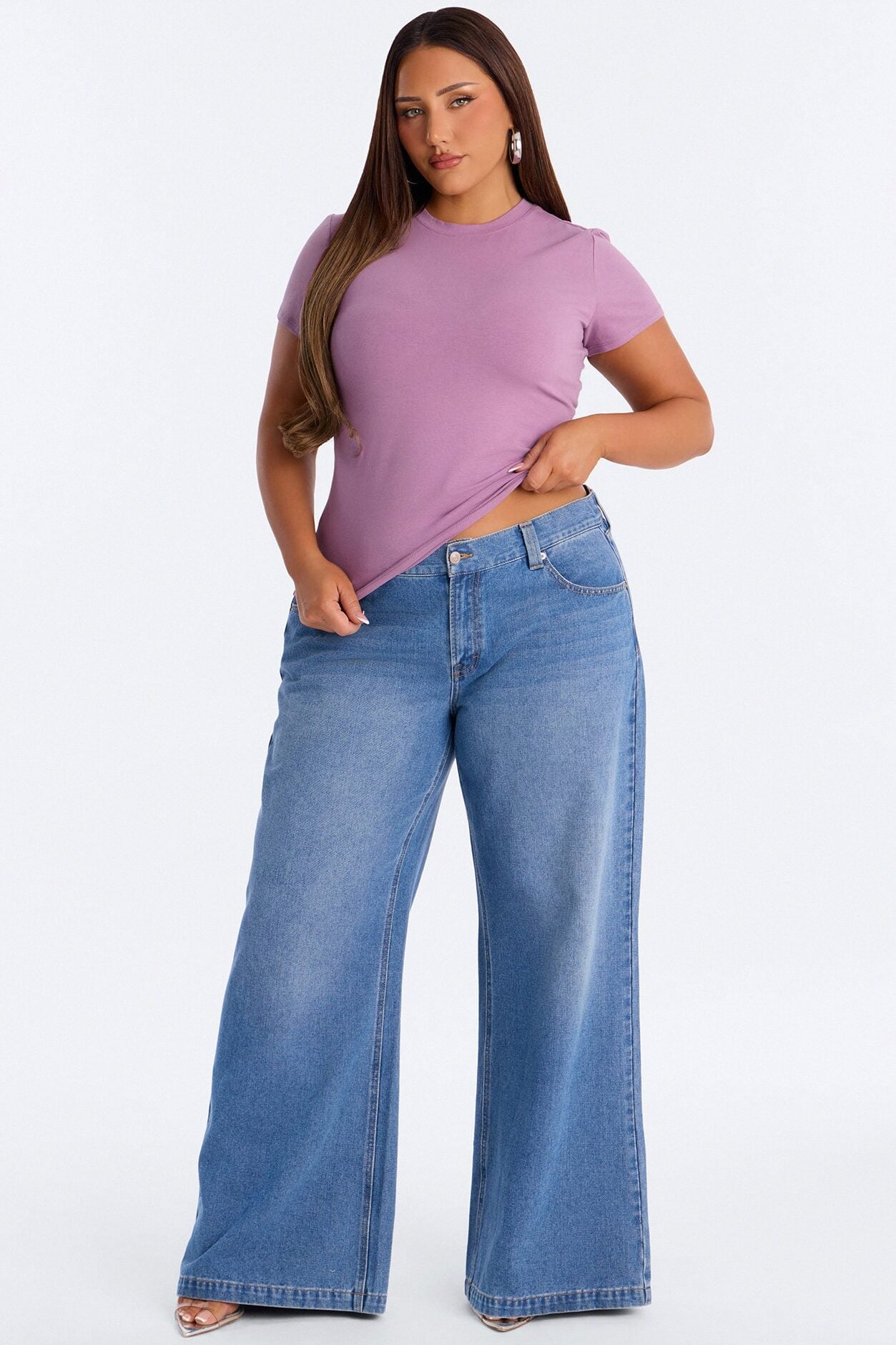 Camilla Classic Fit Crew Neck Tee - Plum image 1