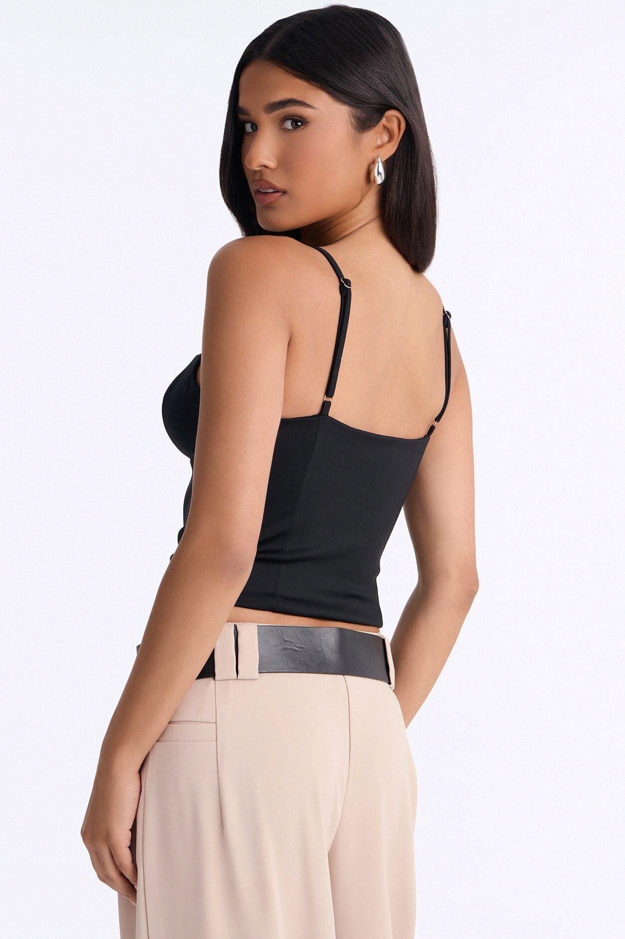 Rhyan Belted Sleeveless Top - Black image 4