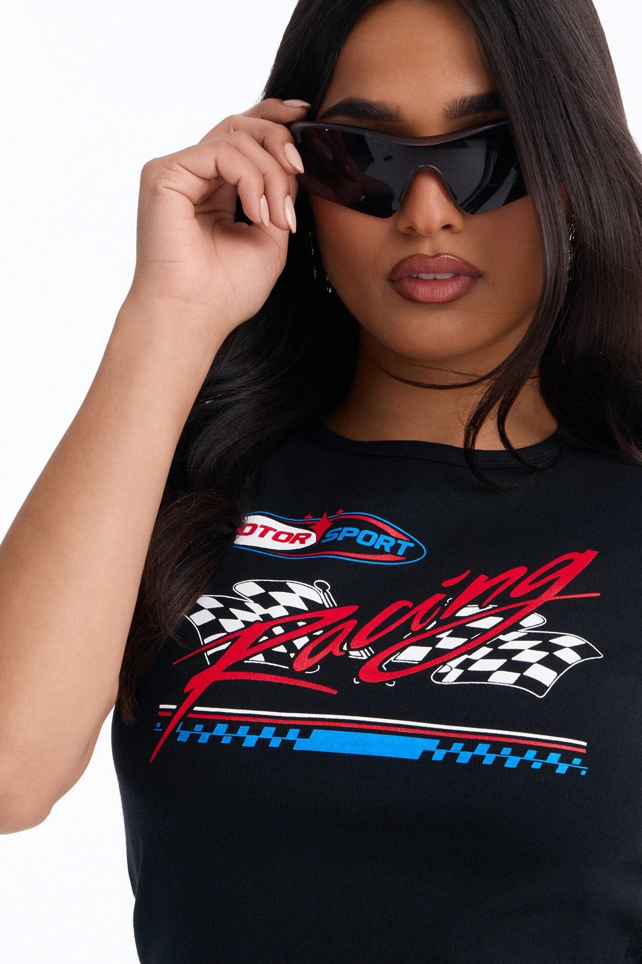 Racing Motors Fitted Baby Tee - Black image 3