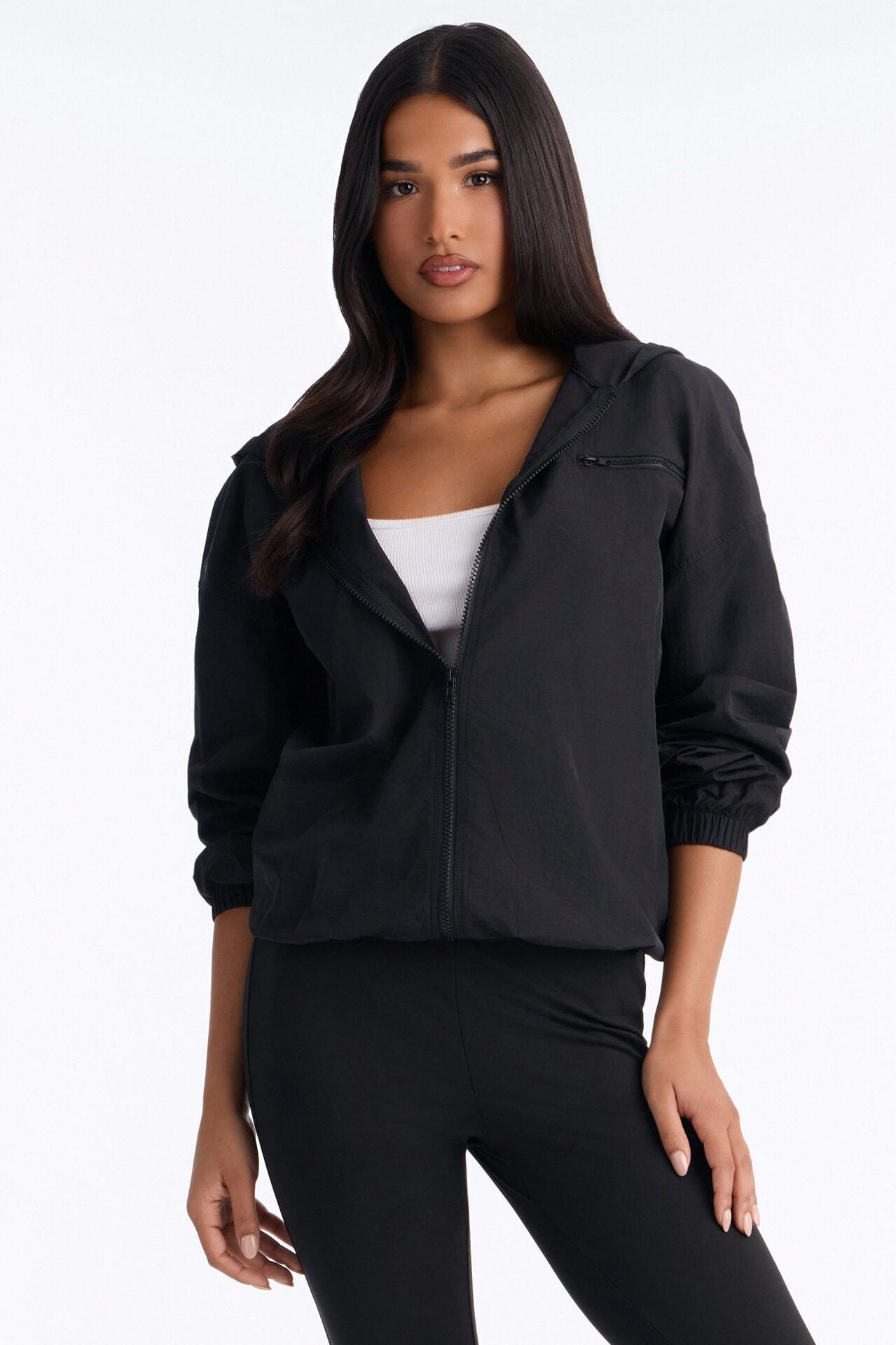 Brandy Windbreaker Capri Set - Black image 2