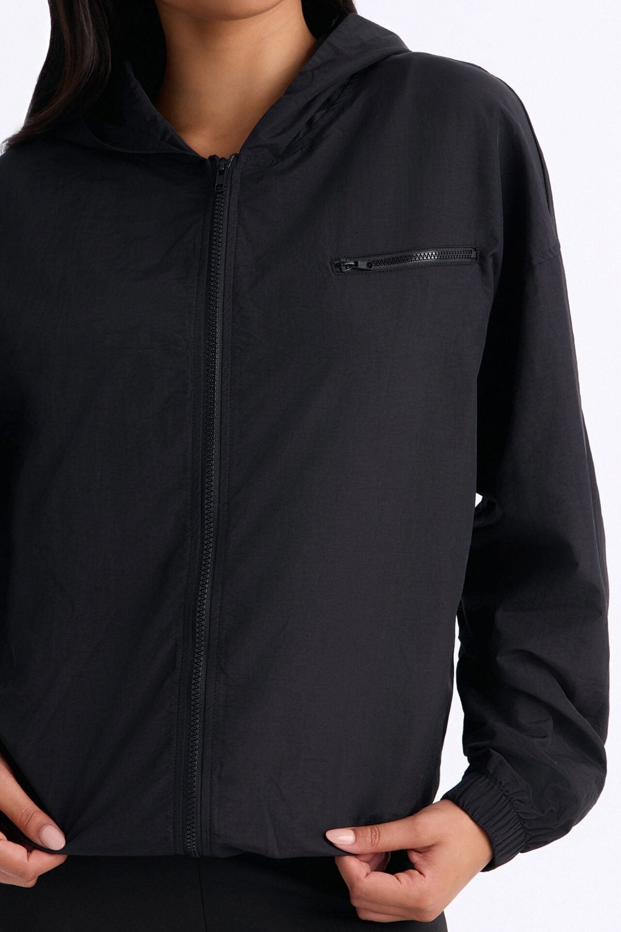 Brandy Windbreaker Capri Set - Black image 3