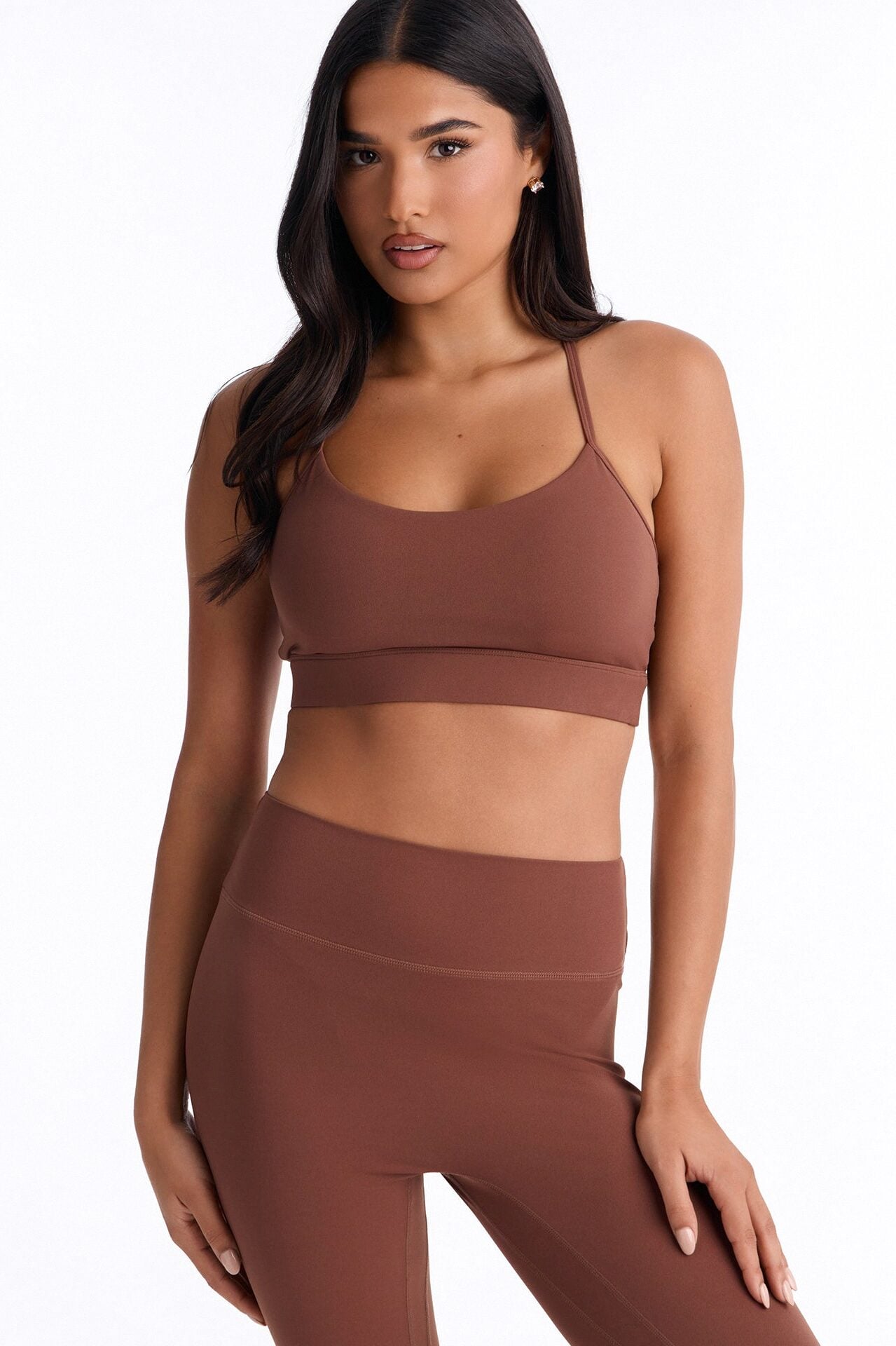 Work For It Active Pant Set - Brown image 2