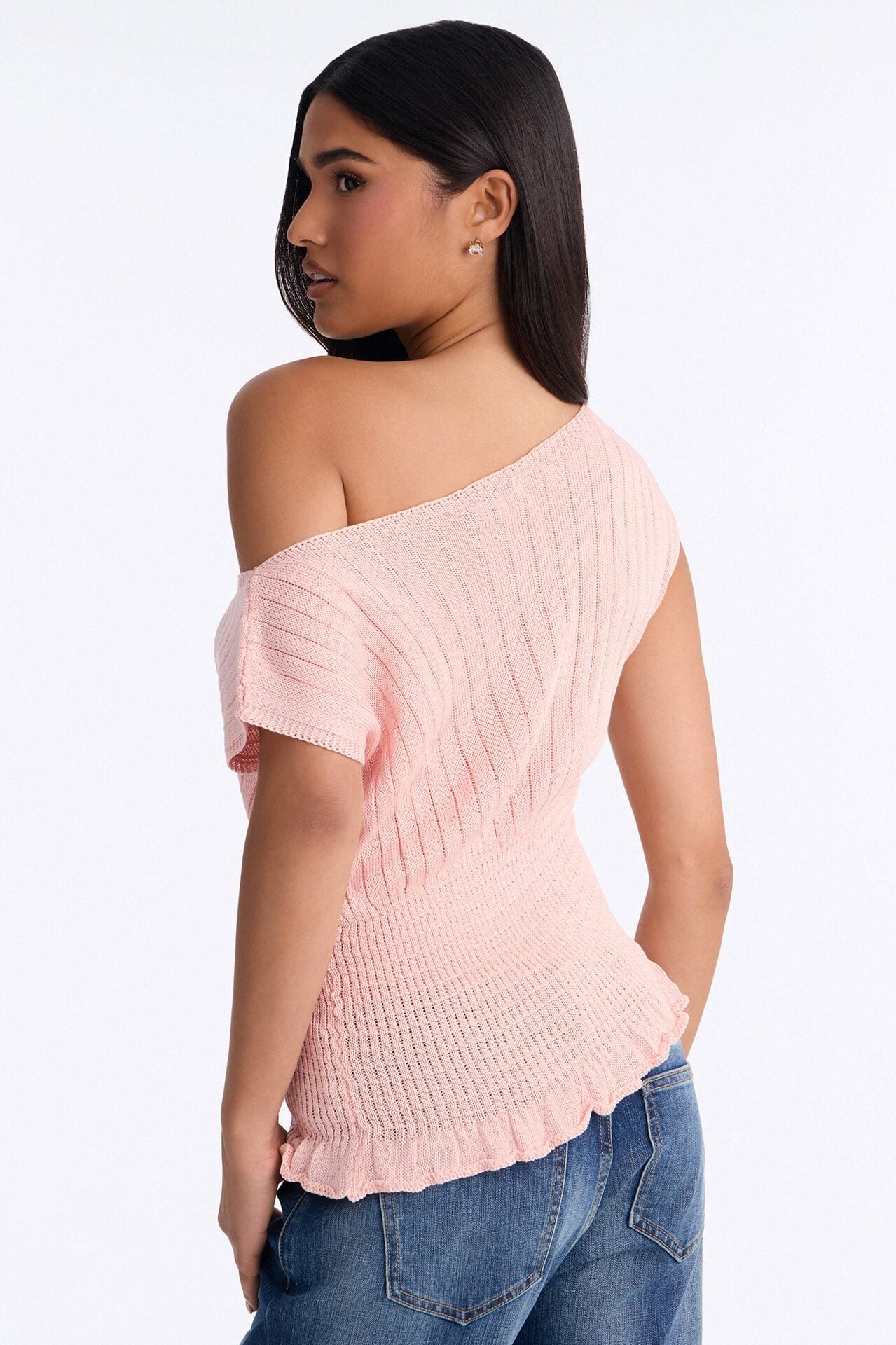 Ready For Fun Ruffle Trim Sweater Top - Blush image 4