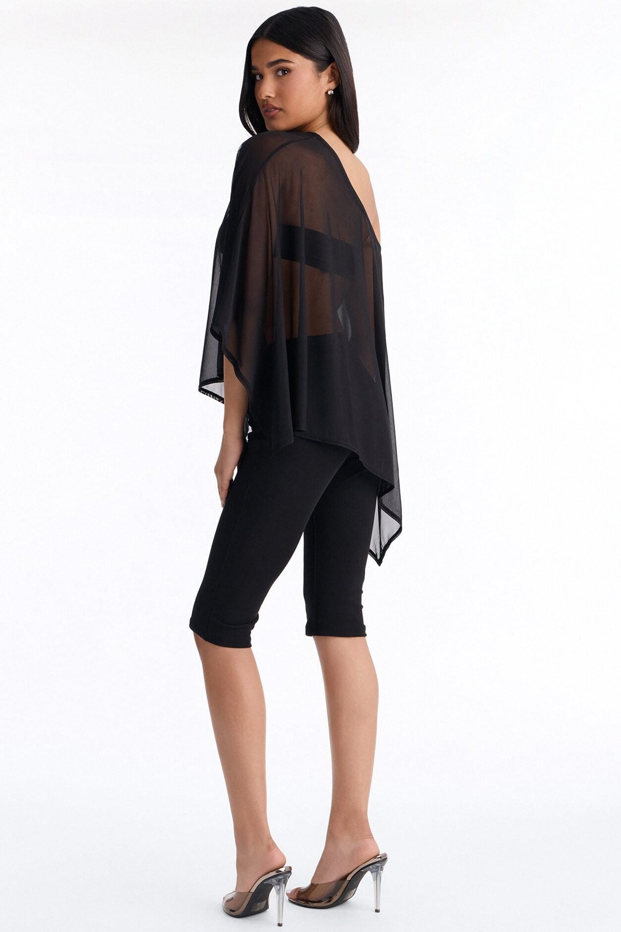 Eva Off Shoulder 3 Piece Capri Set - Black image 4