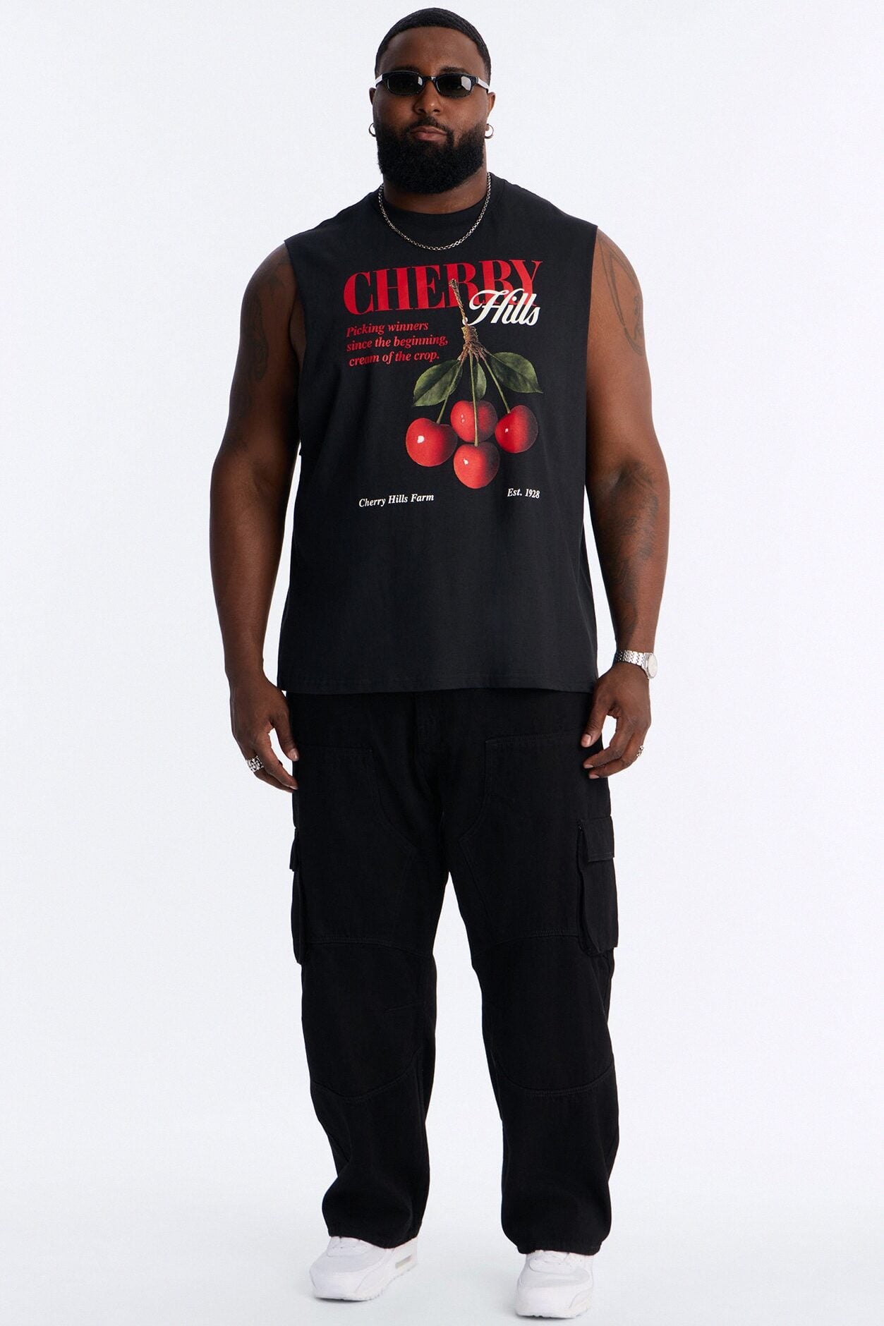 Cherry Hills Oversized Muscle Tee - Black image 1