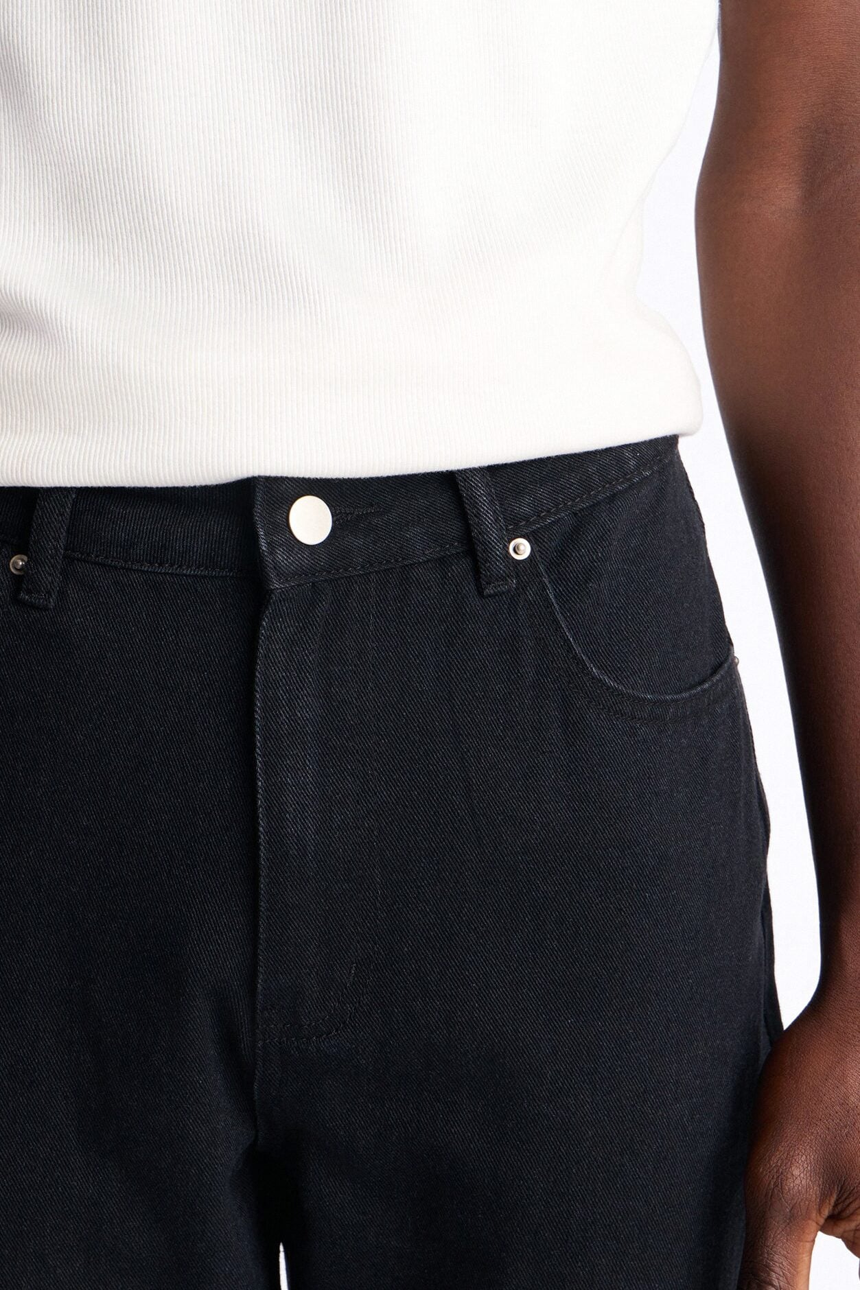 Routine Stacked Skinny Flare Jean - Black image 3