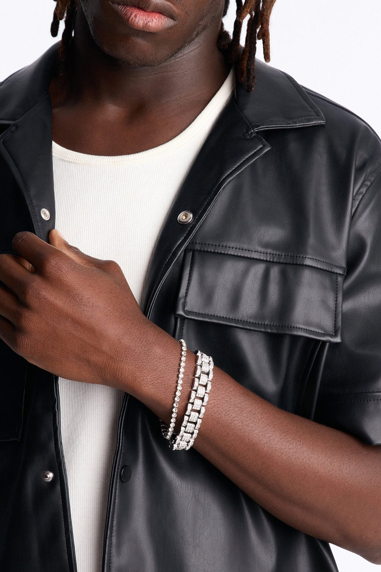 Forever Cold Iced Bracelet Set - Silver image 2