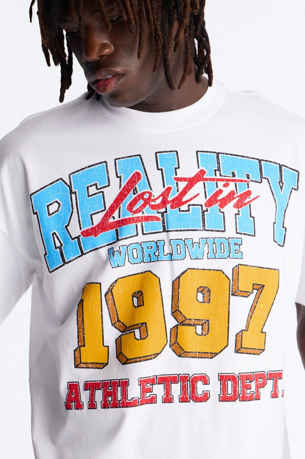 Lost In Reality Boxy Short Sleeve Tee - White image 3