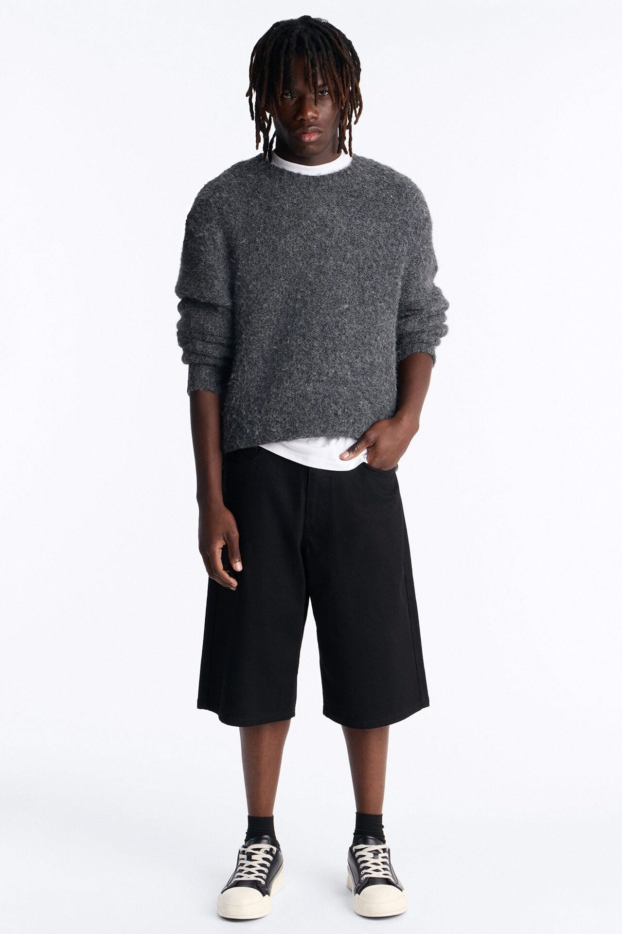 Cornell Baggy Denim Short - Black image 2