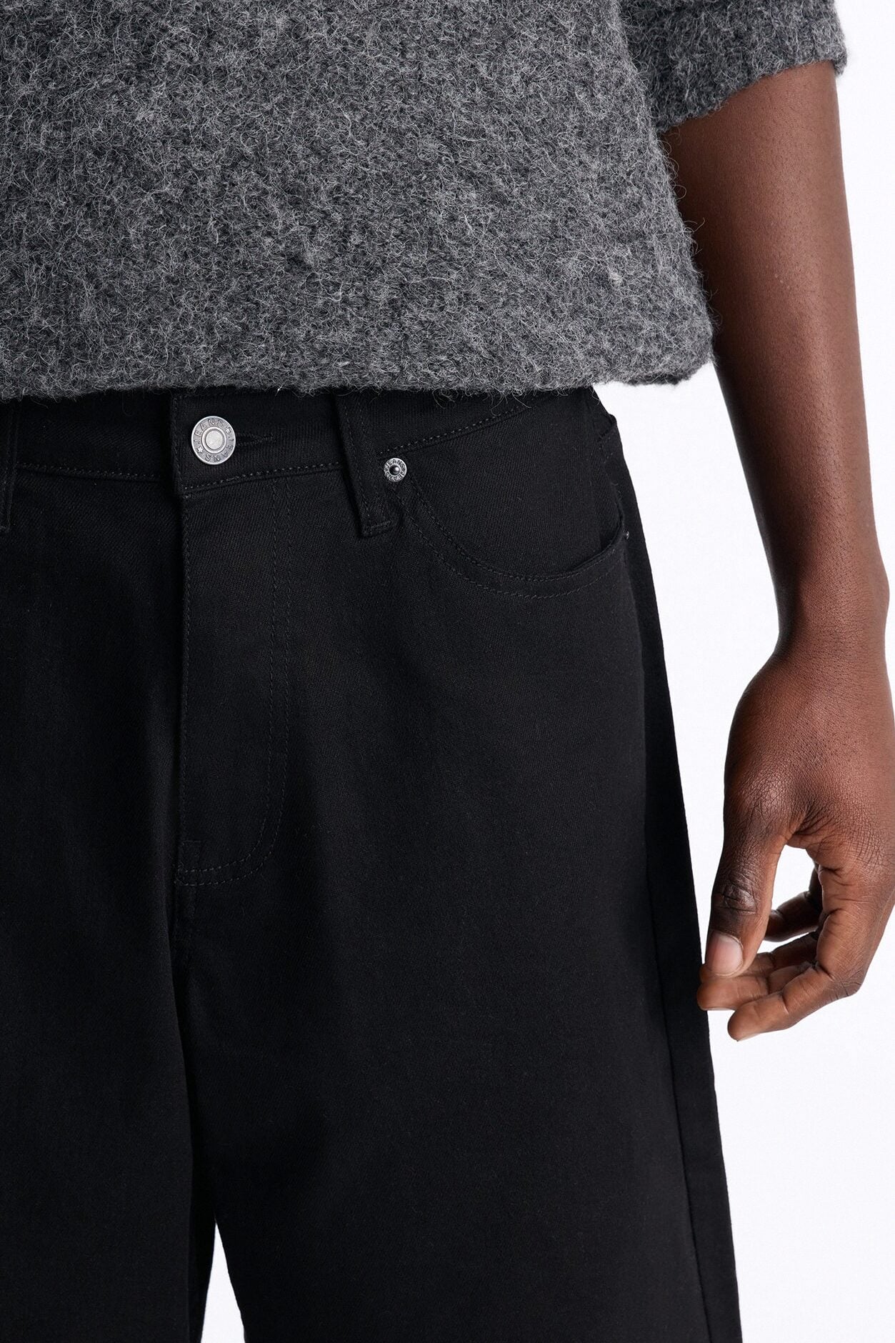 Cornell Baggy Denim Short - Black image 3