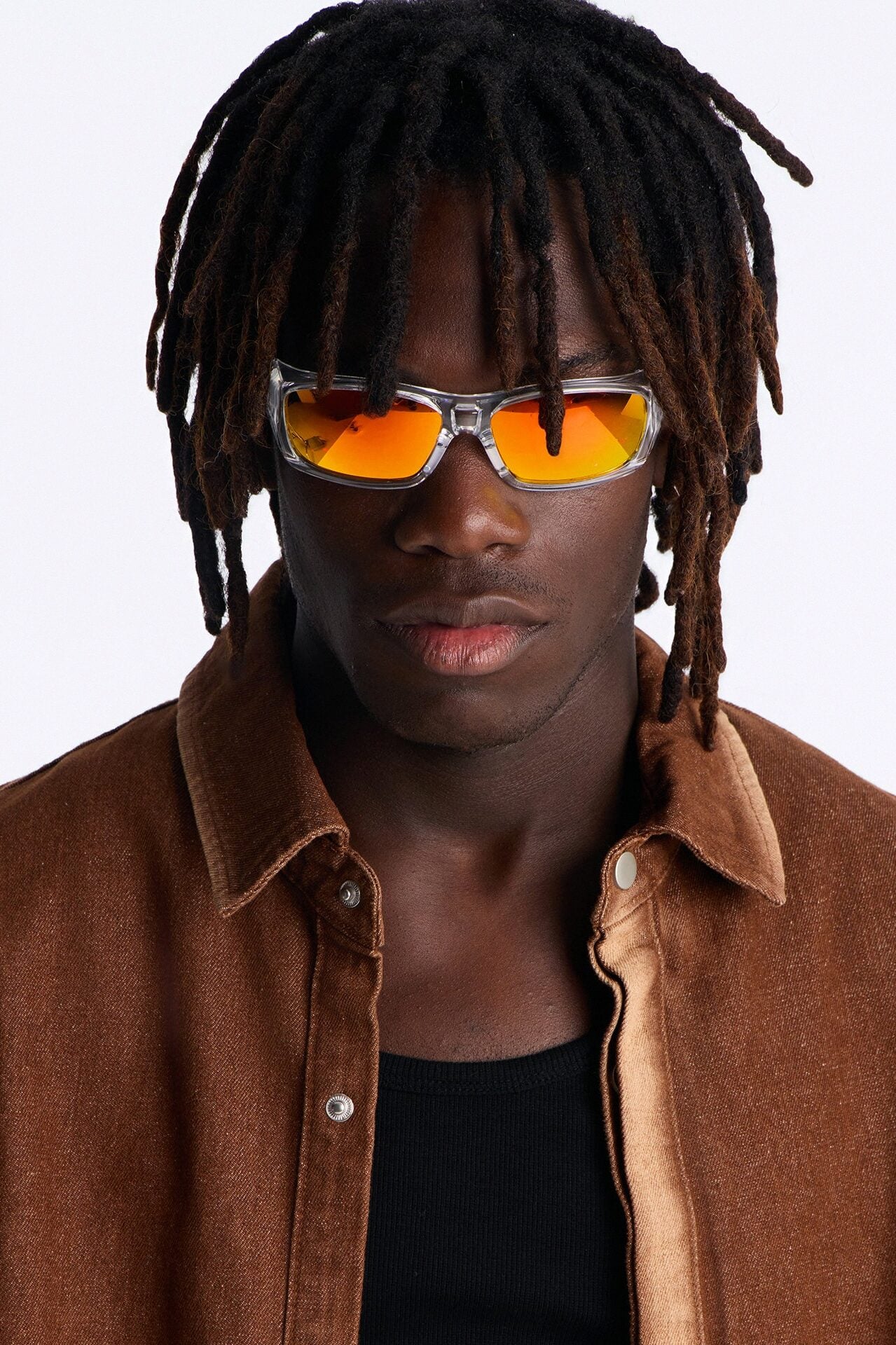 Missed Call Sport Wrap Sunglasses - Clear image 2