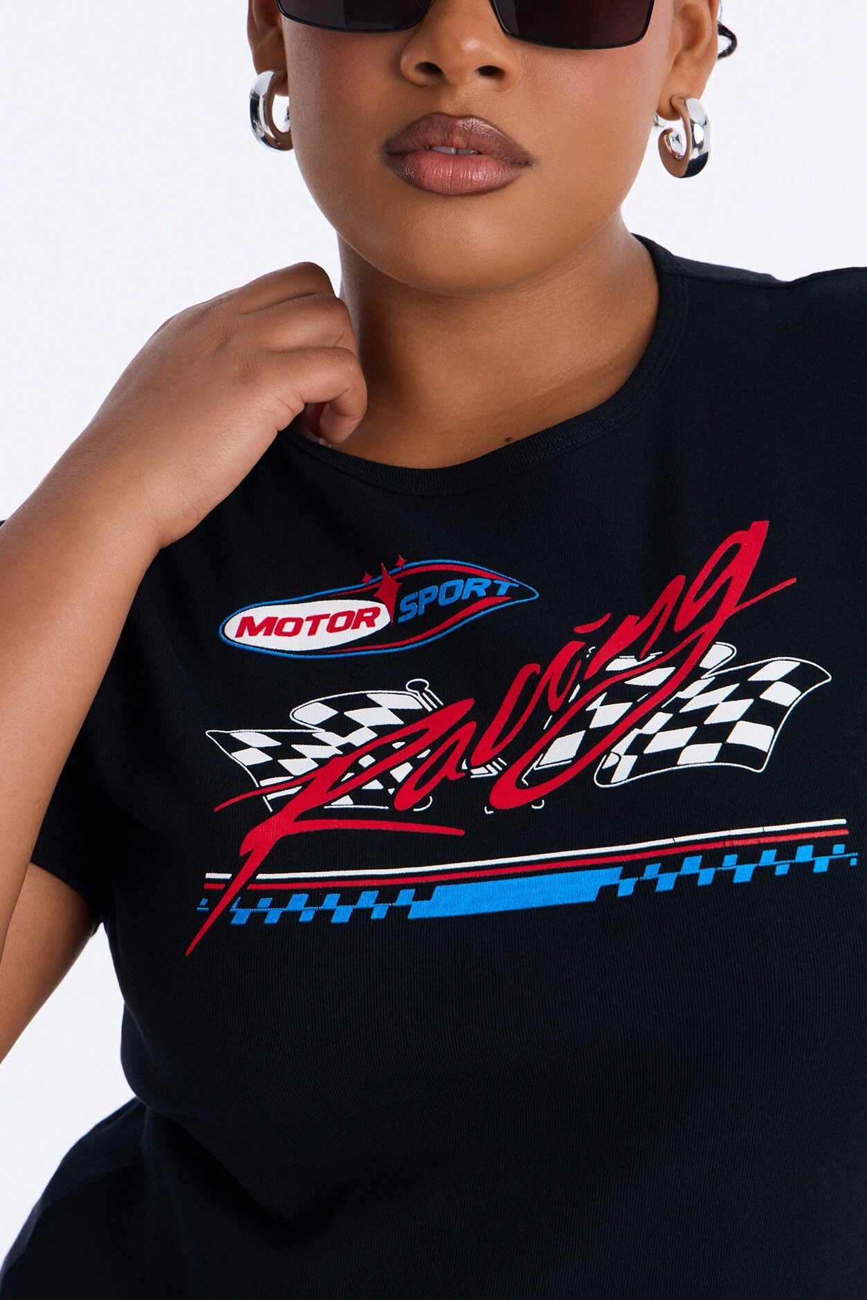Racing Motors Fitted Baby Tee - Black image 7
