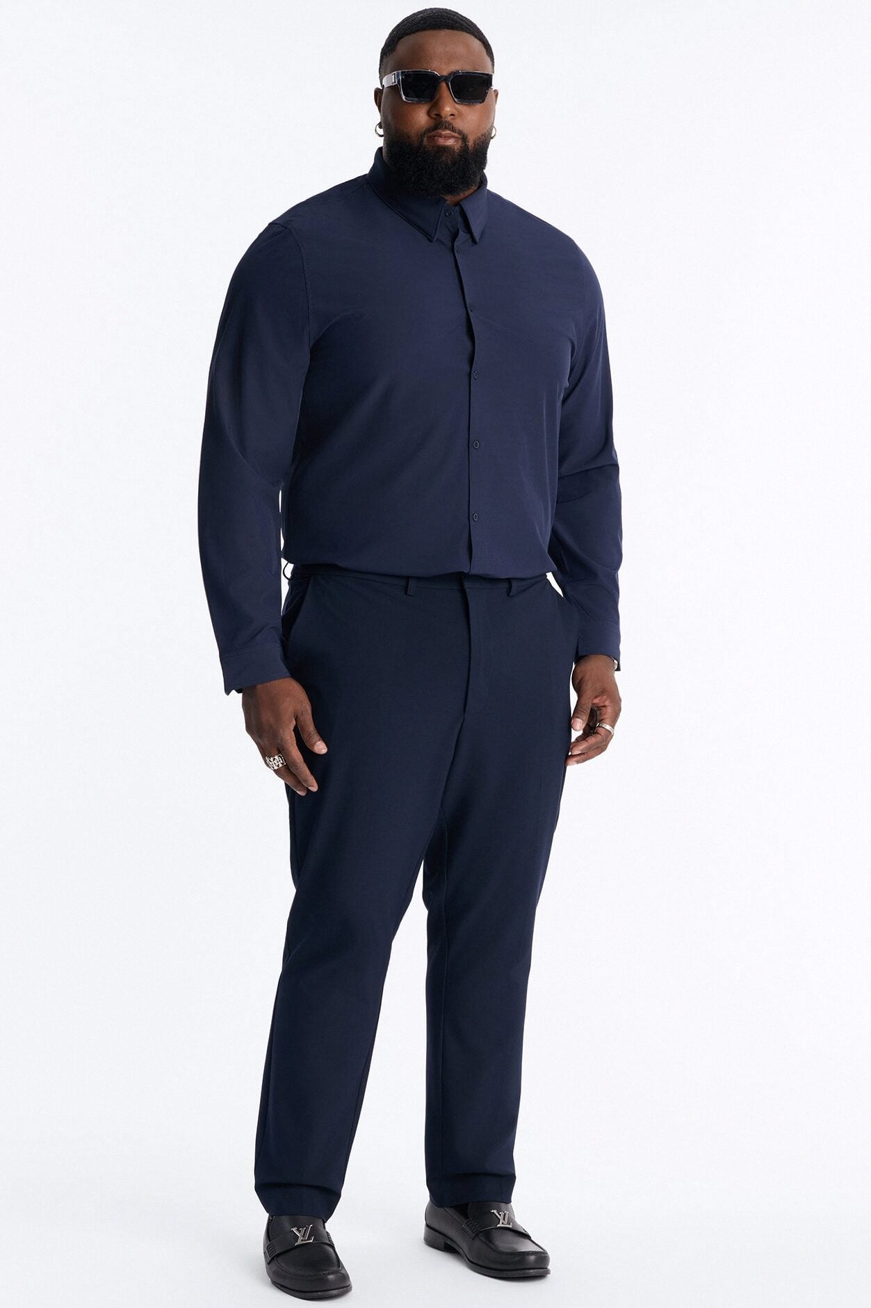 Windsor Luxe Slim Trouser - Navy image 6