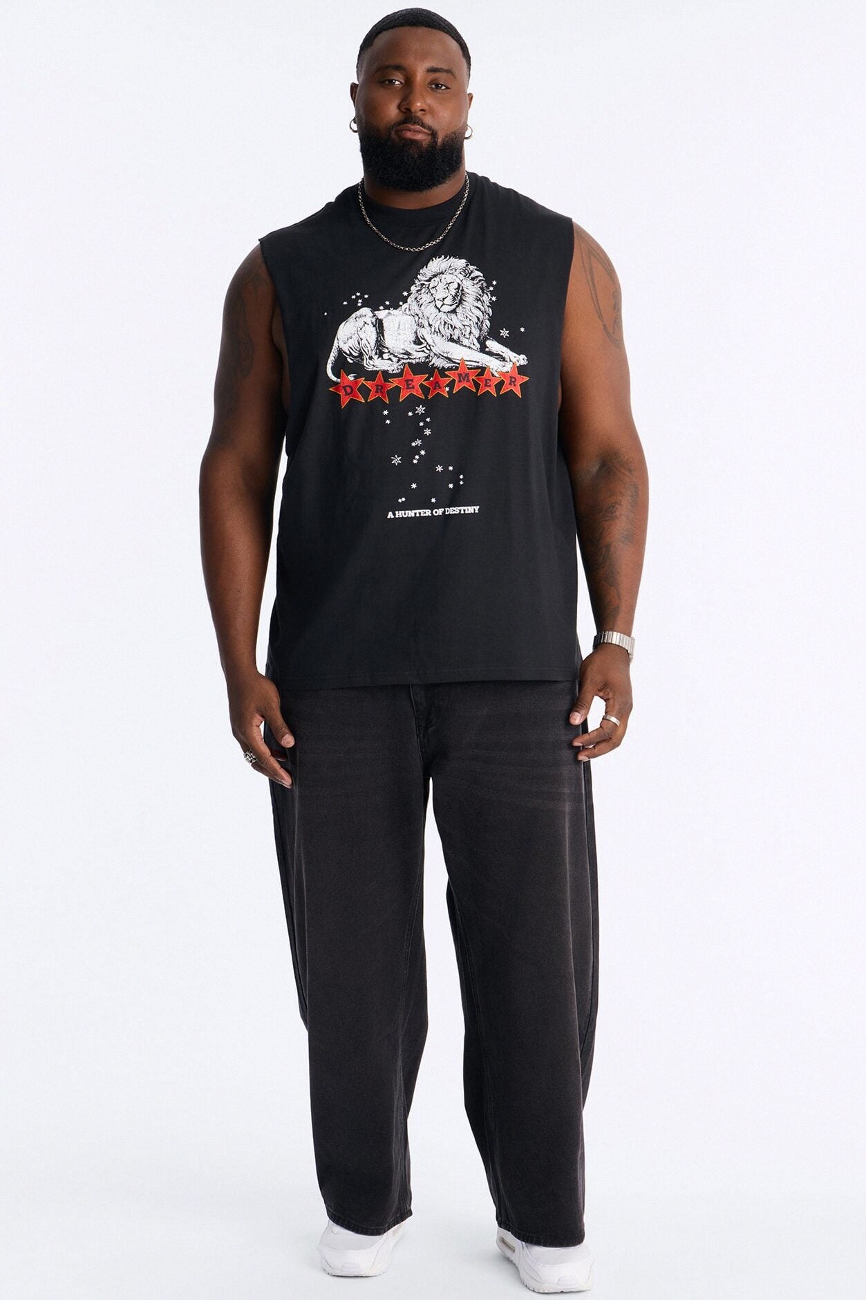 Hunters Of Destiny Oversized Muscle Tank - Black image 1