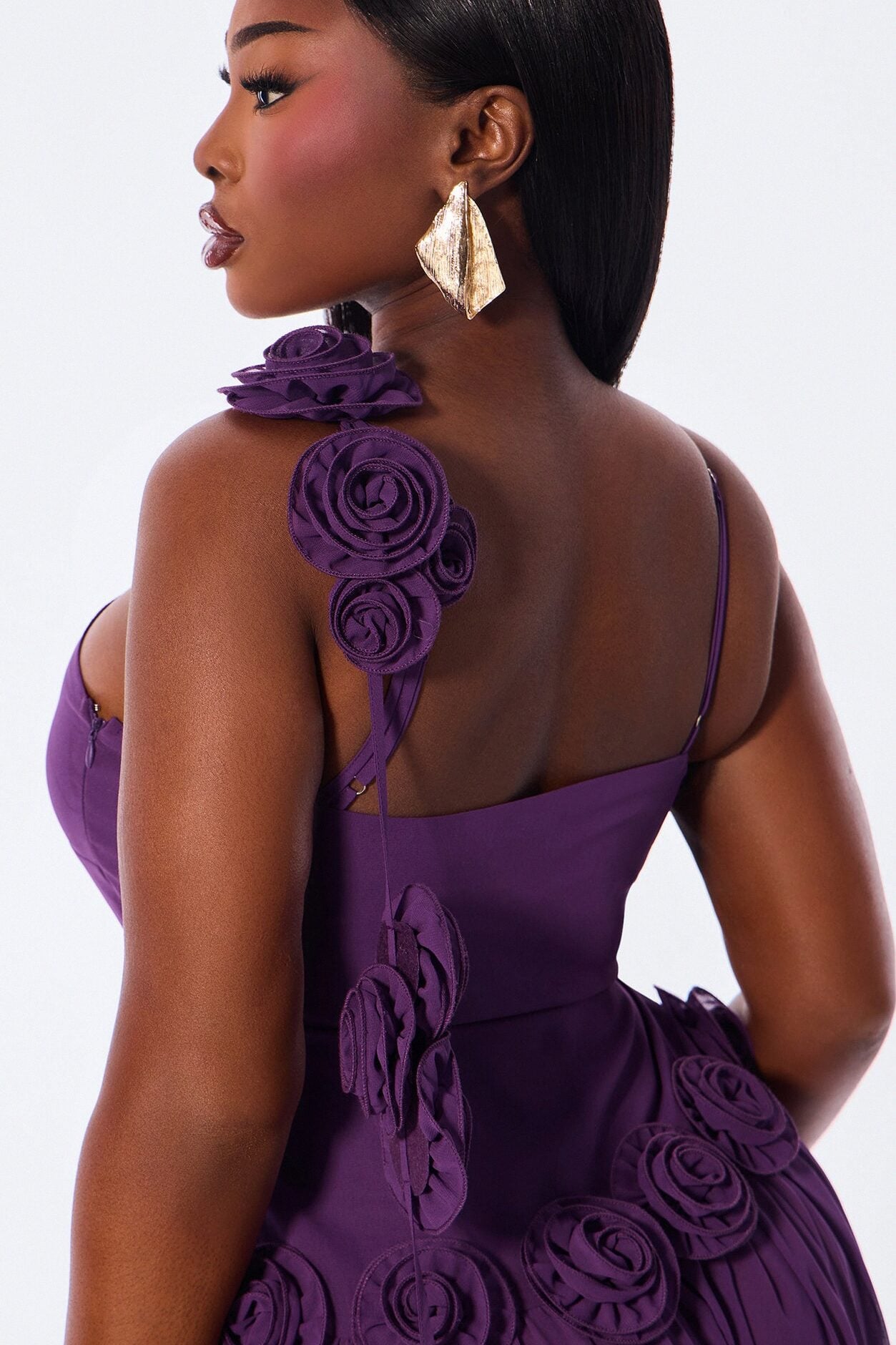 Whispering Angel Chiffon Maxi Dress - Eggplant image 8