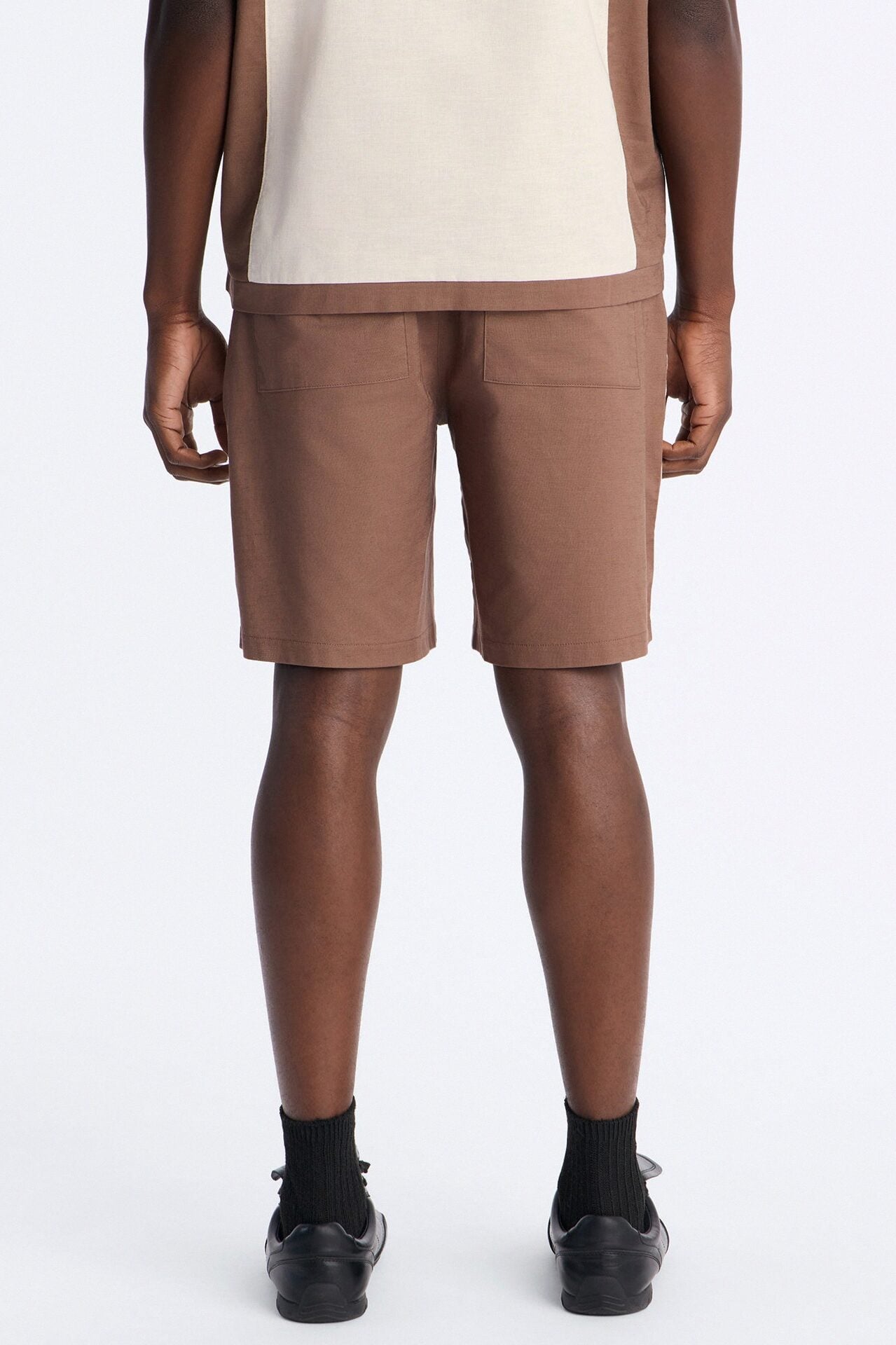 Basic Color Block Relaxed Short - Brown/combo image 4