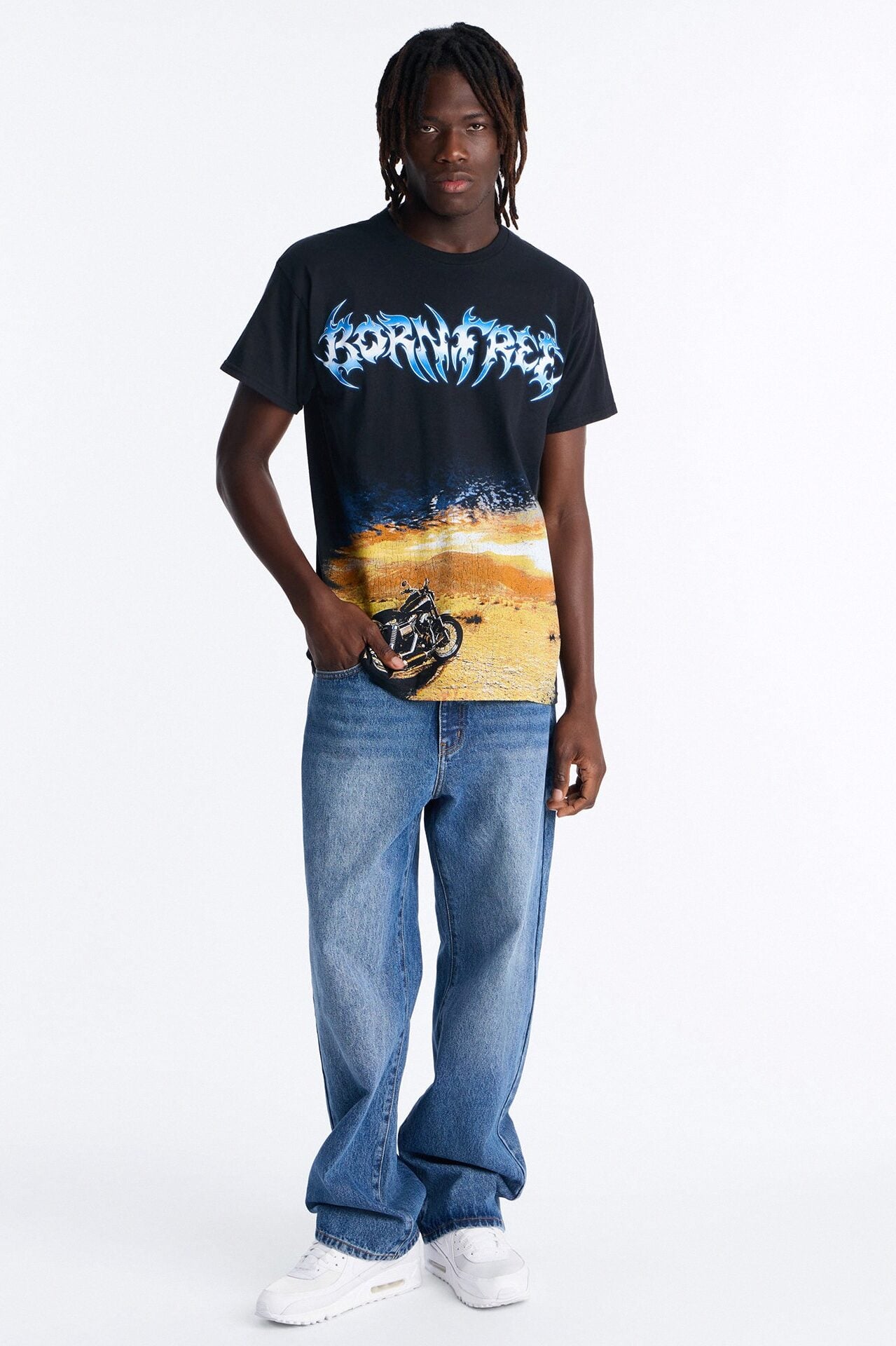 Born Free Oversized Short Sleeve Tee - Black image 2