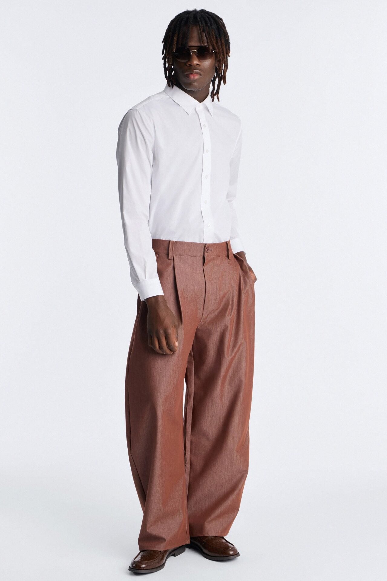 Barrel Bold Flow Trousers - Brown image 2