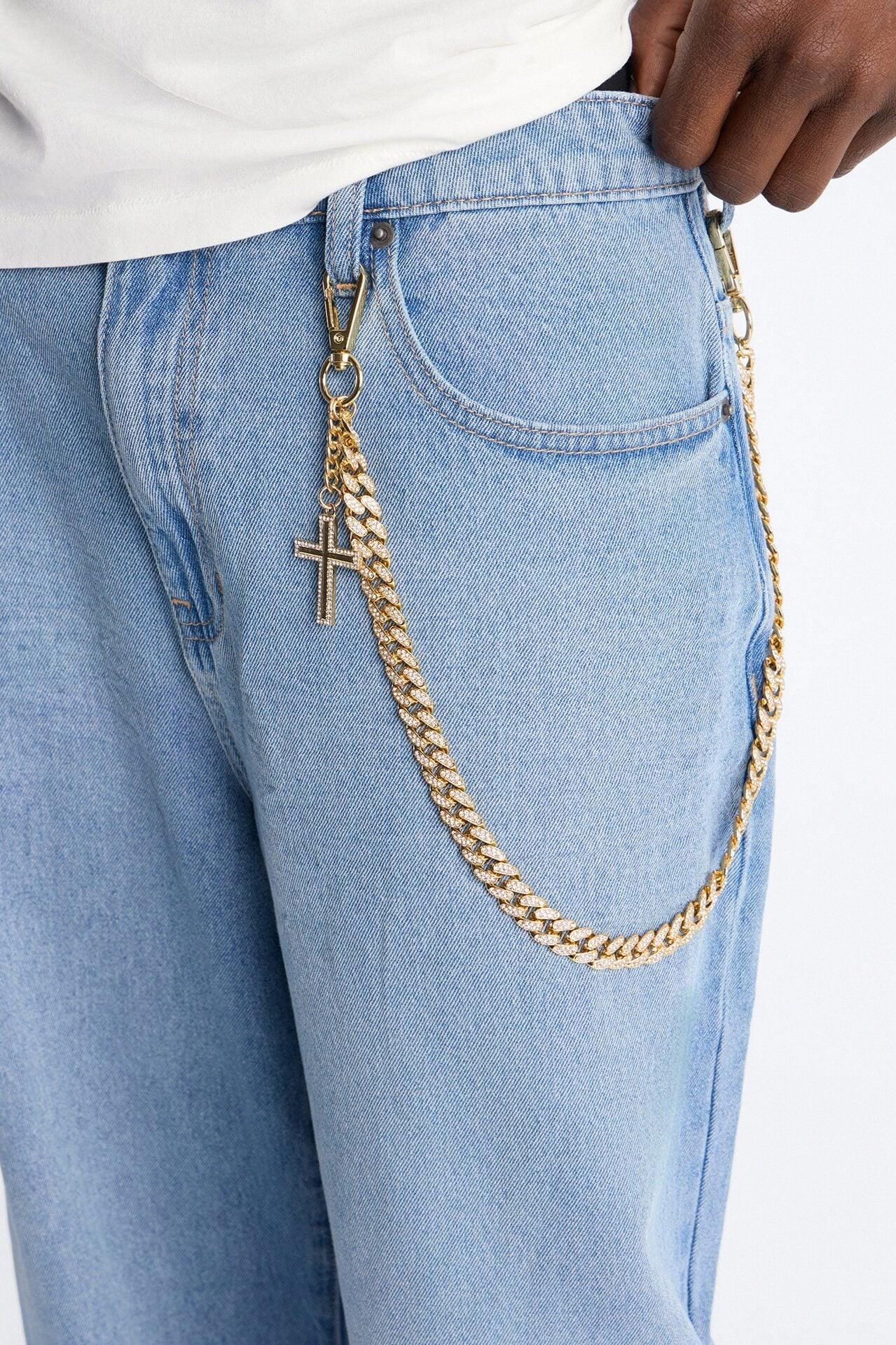Following Faith Cuban Pant Chain - Gold image 2