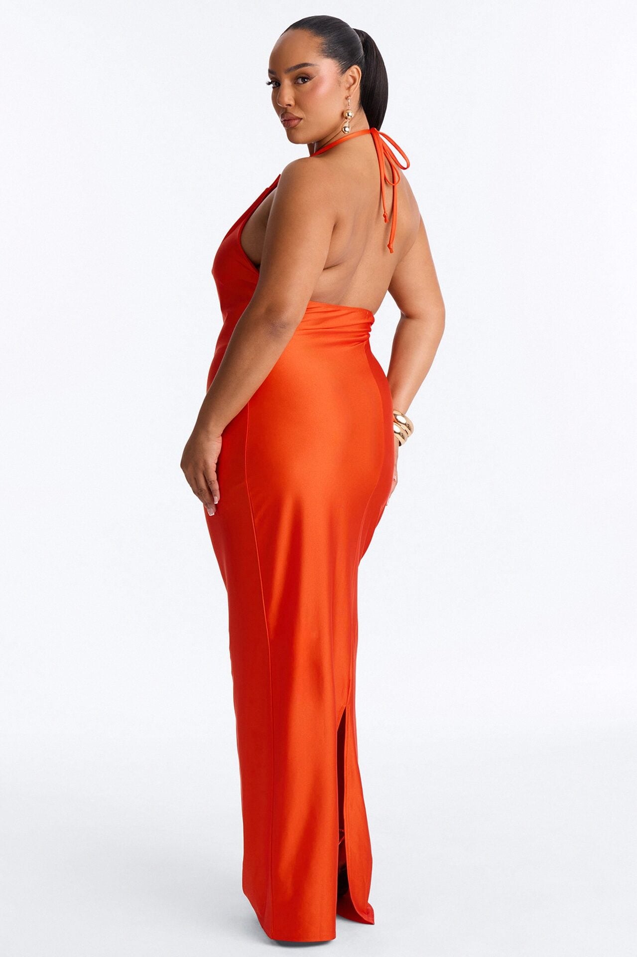 Solara Halter Maxi Dress - Orange image 8
