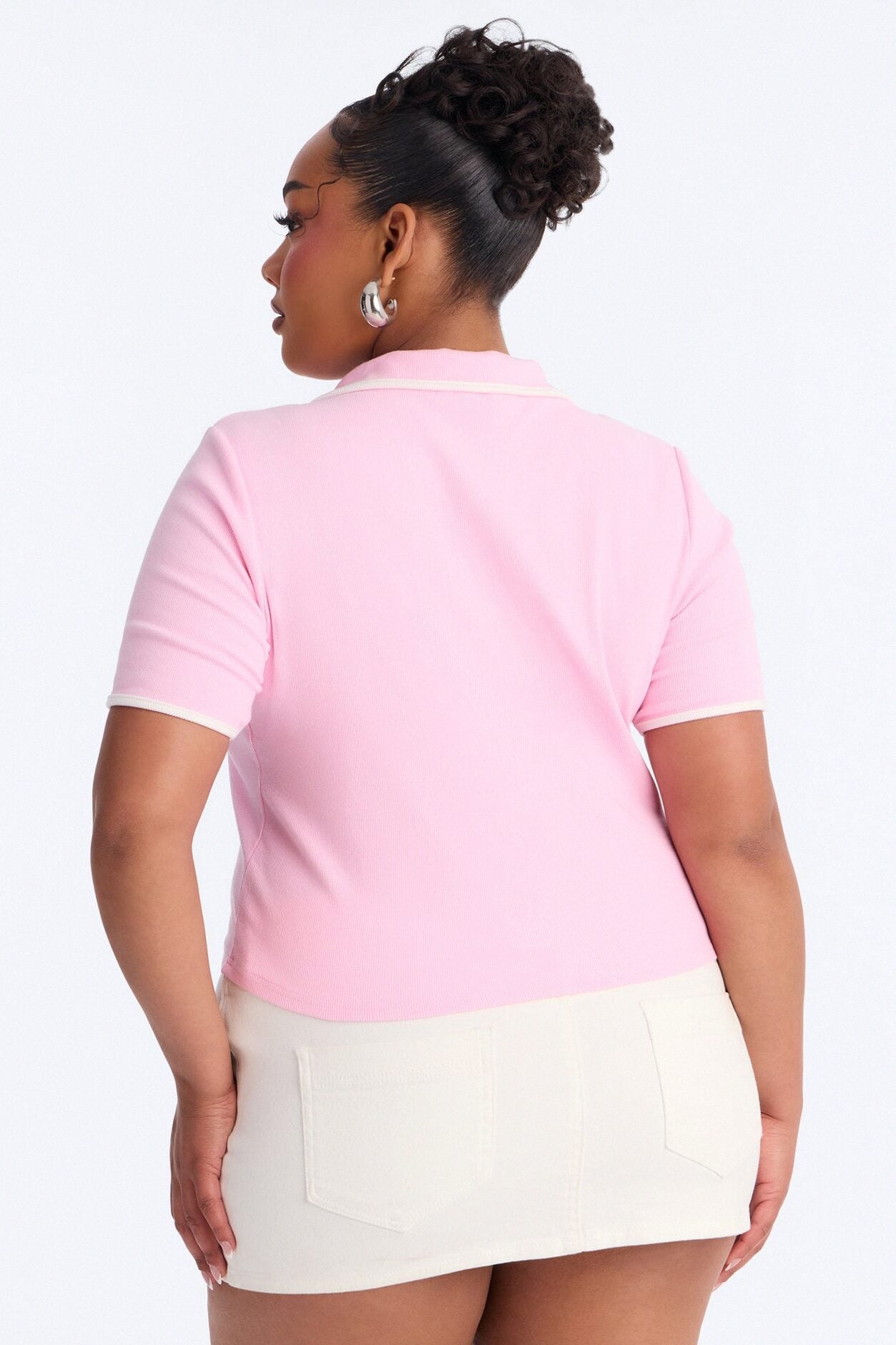 Golf Club Short Sleeve Polo Top - Pink/combo image 8
