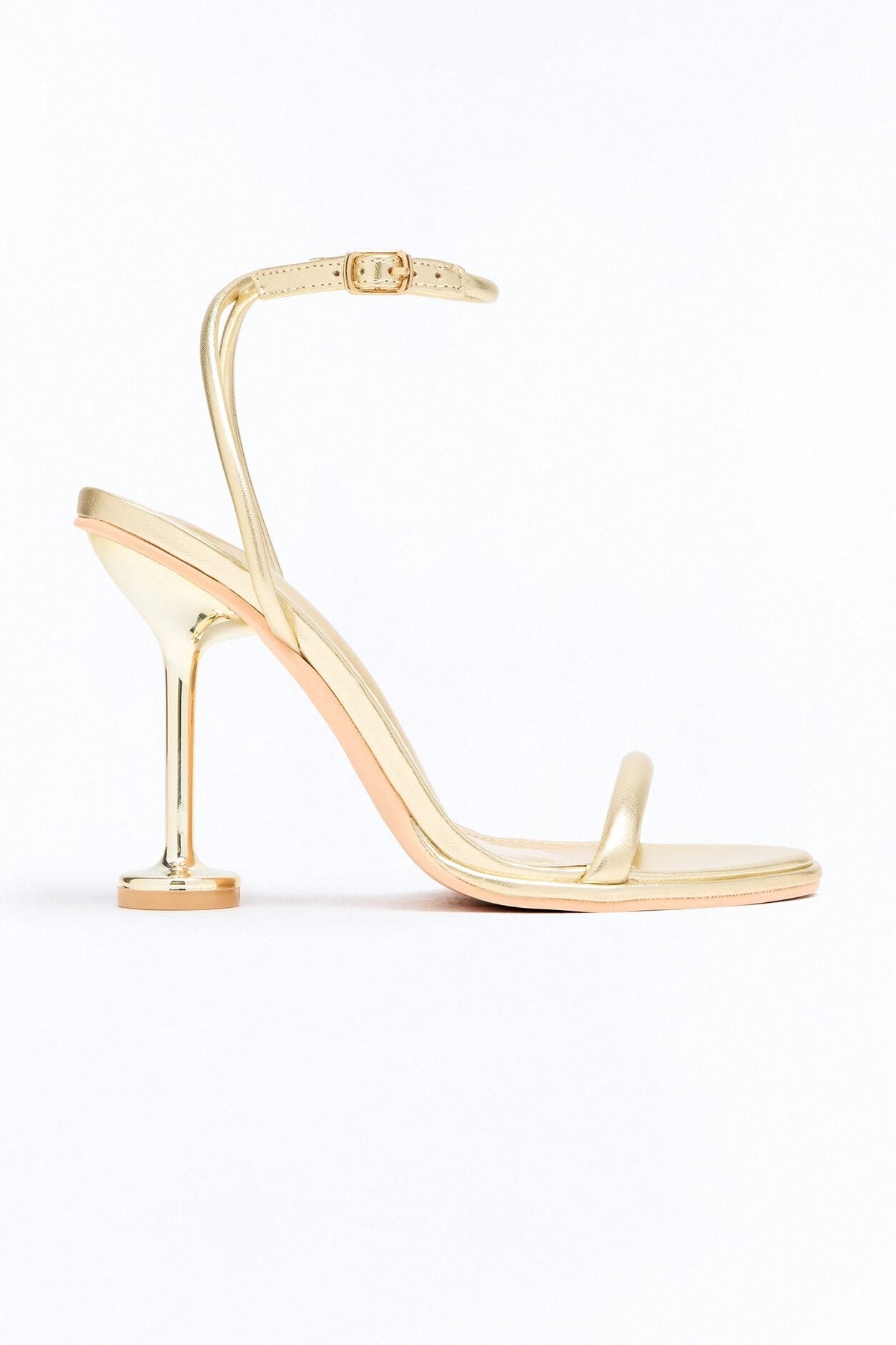 Jozette Ankle Strap Heels - Gold image 2