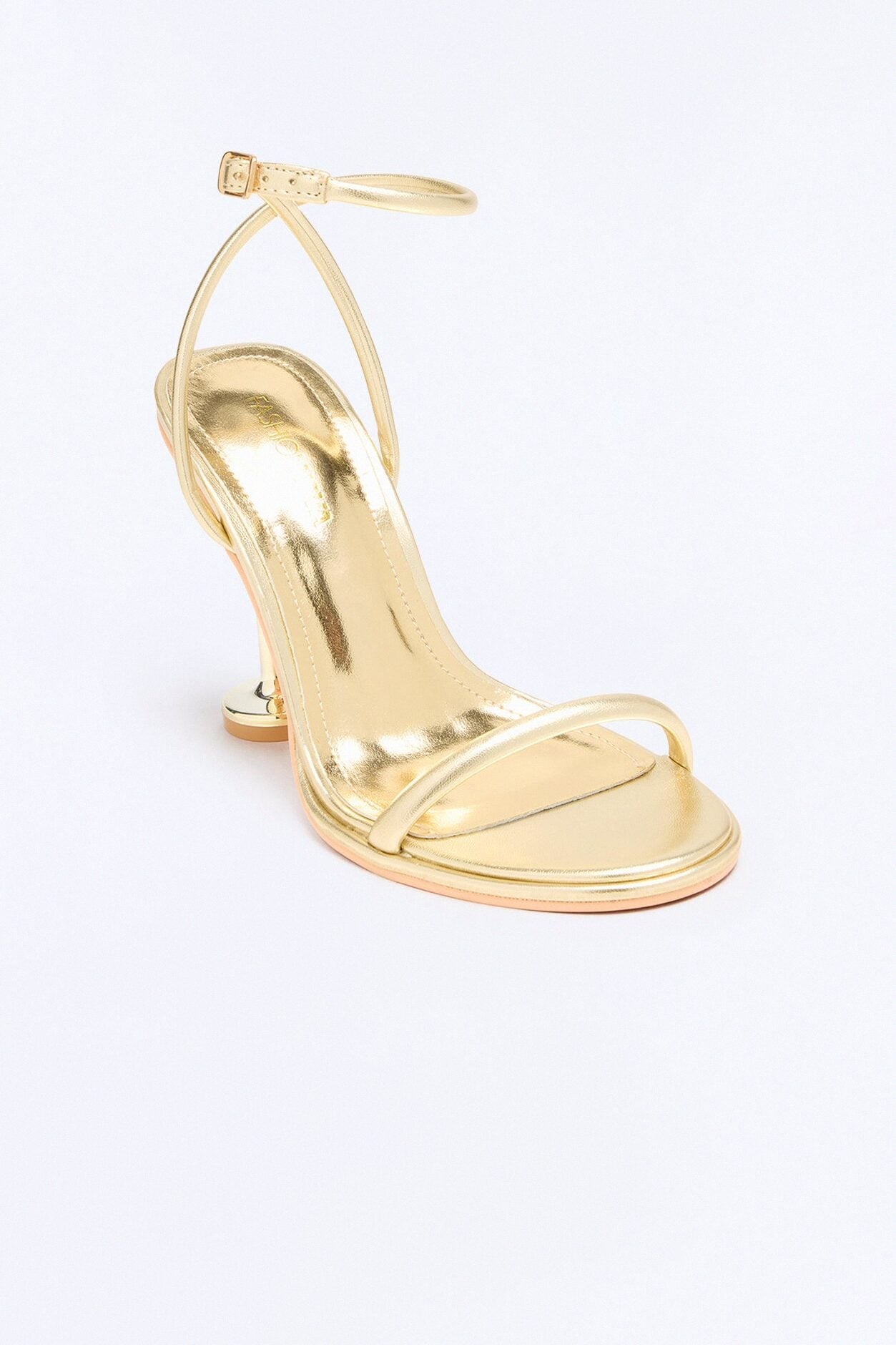 Jozette Ankle Strap Heels - Gold image 4
