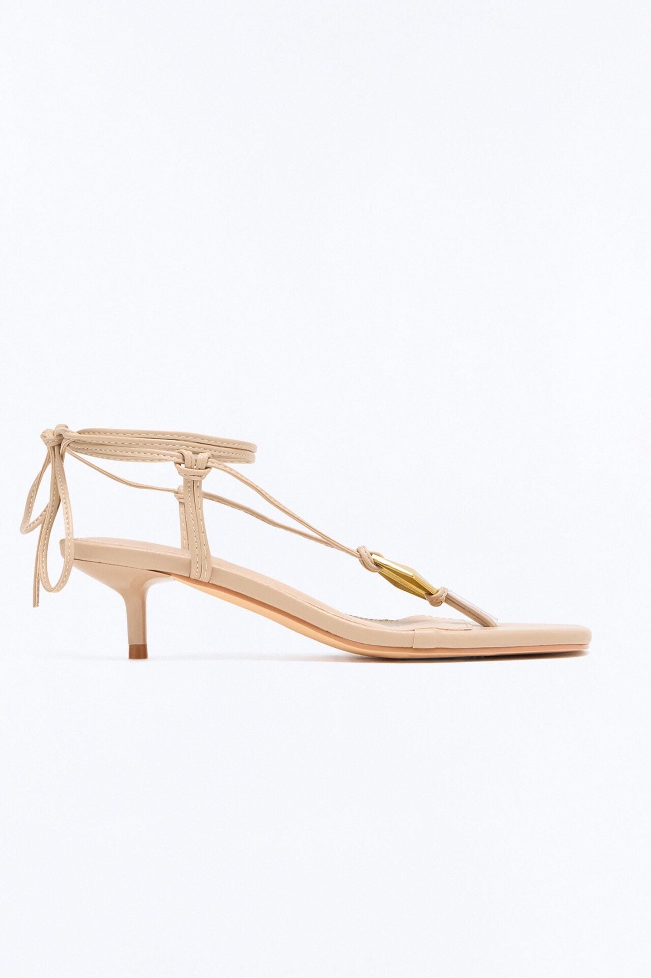 Senter Wrap Up Kitten Heels - Nude image 3