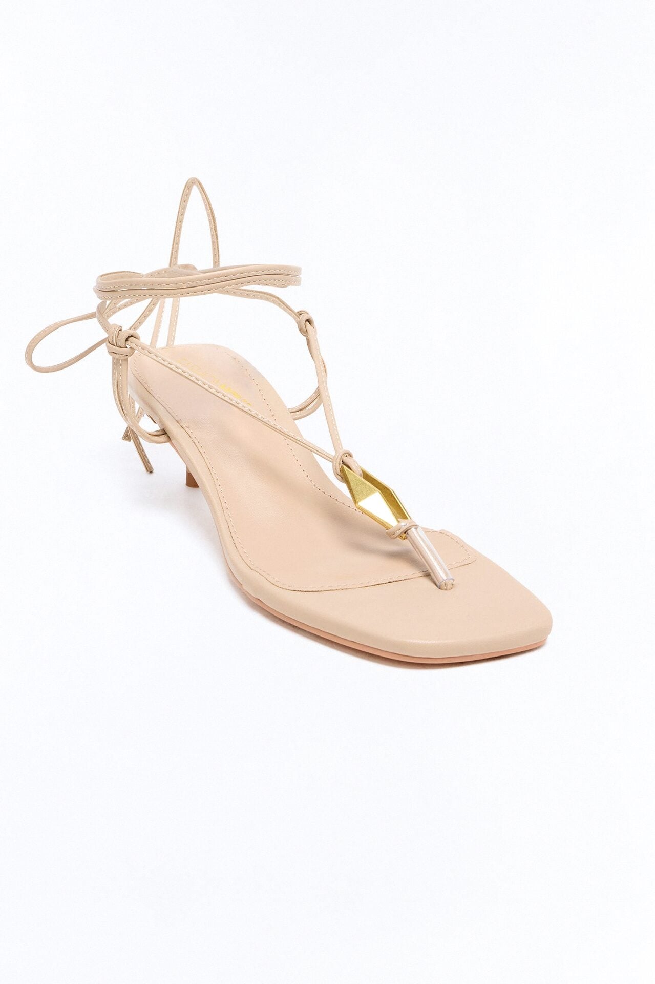 Senter Wrap Up Kitten Heels - Nude image 4