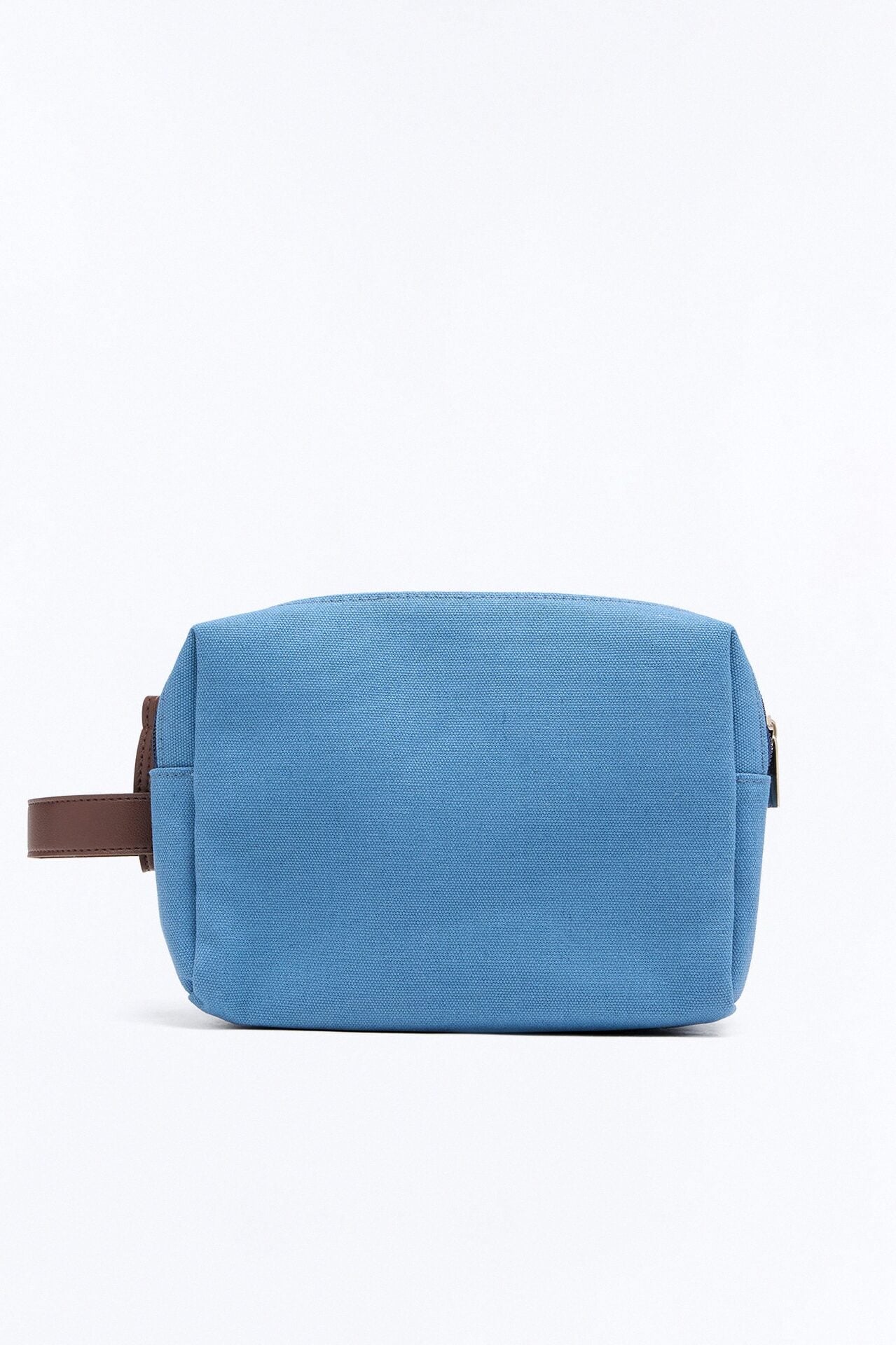 Lazy Weekend Leather Strap Travel Toiletry Bag - Blue image 4