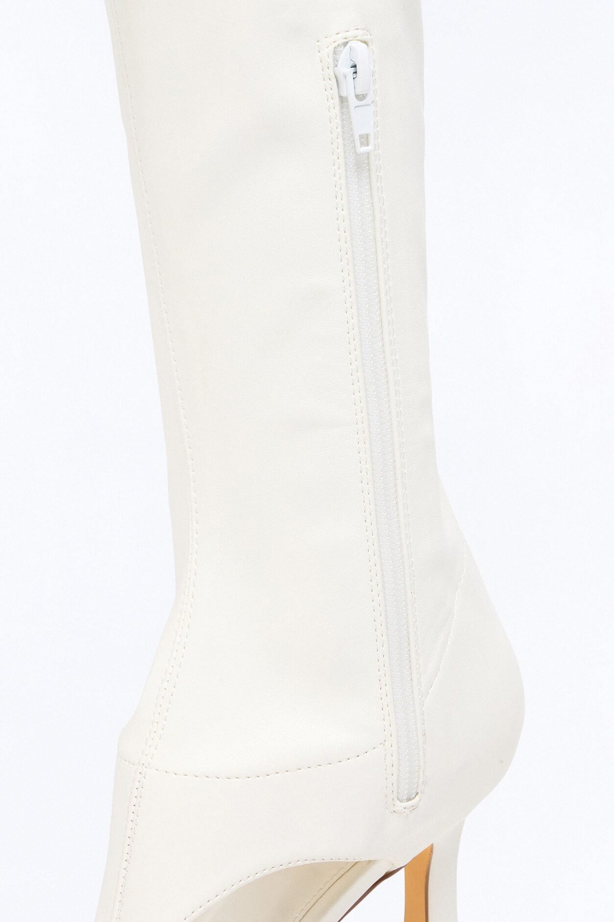 Sanyana Knee High Thong Boots - White image 4