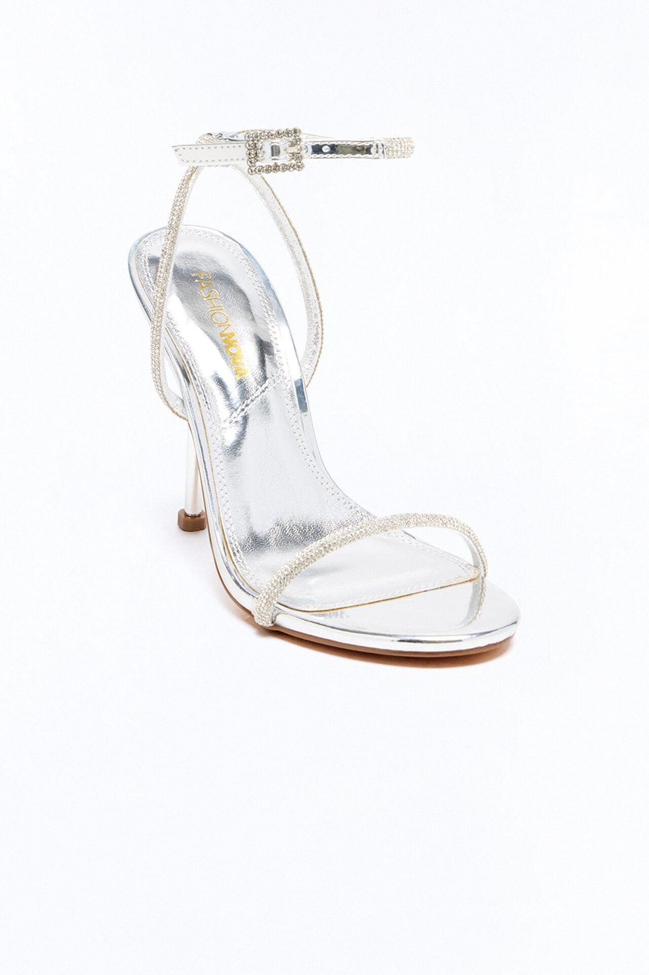 Miami Rhinestone Stiletto Heels - Silver image 4
