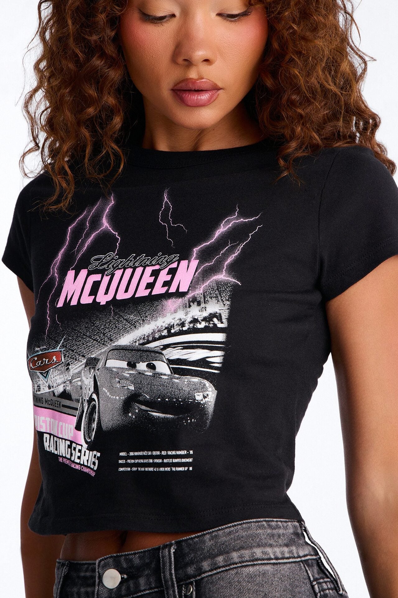 Cars Pink Lightening Baby Tee - Black image 3