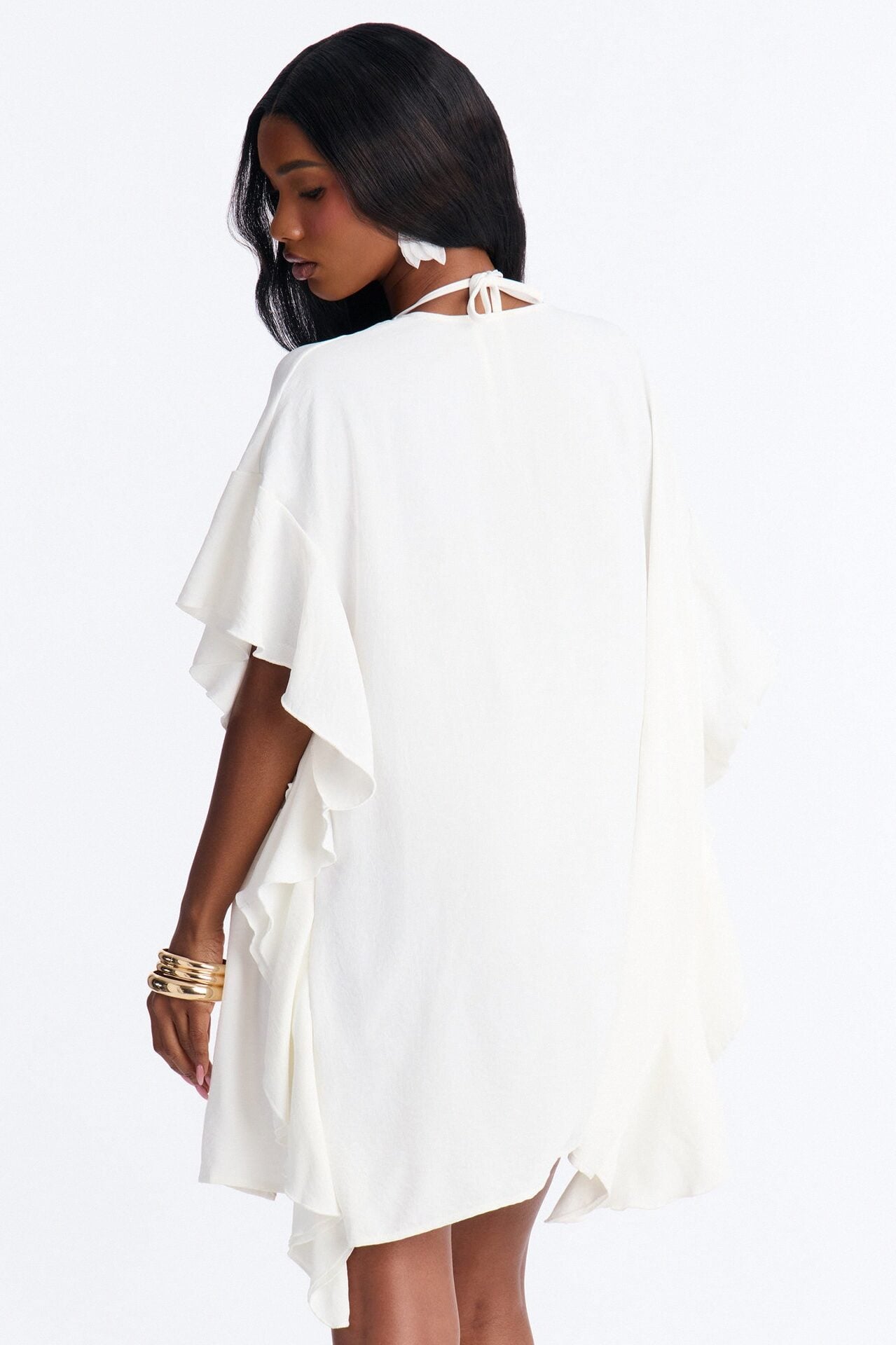 Sandy Feet Swim Cover Up Kimono - White image 4