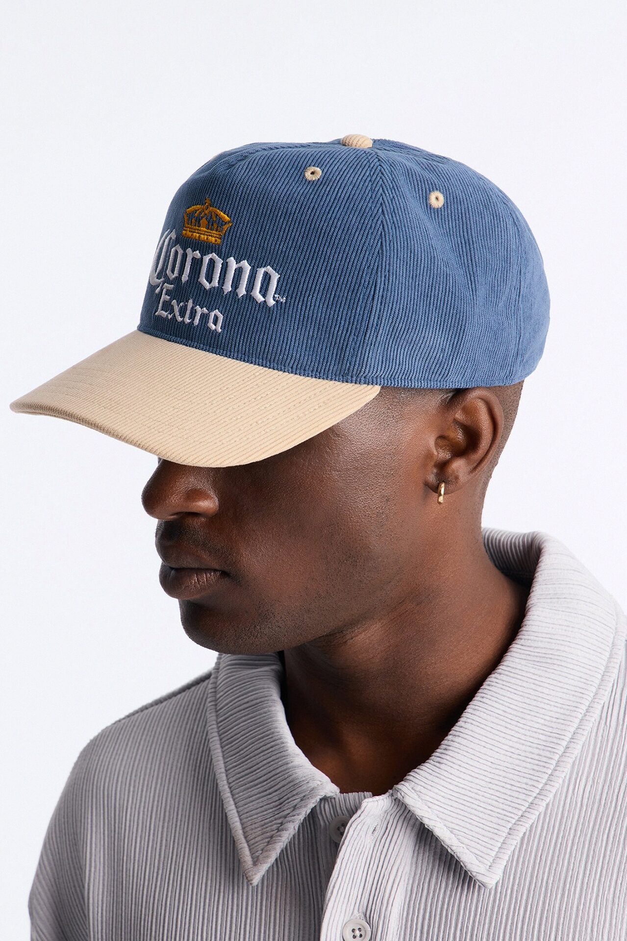 Corona Corduroy Snapback Hat - Blue/combo image 2