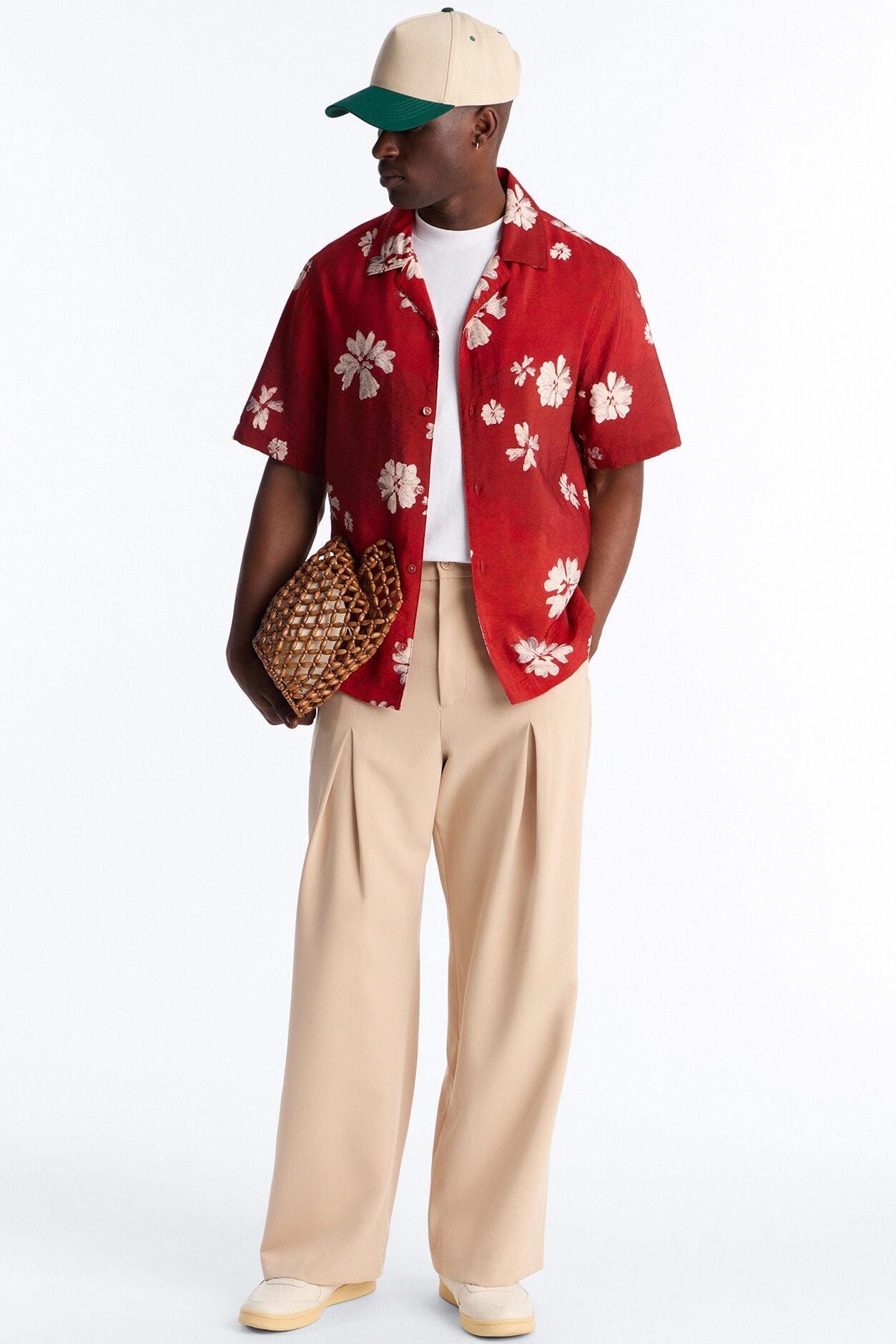 Floral Tennyson Button Up Shirt - Red/combo image 2