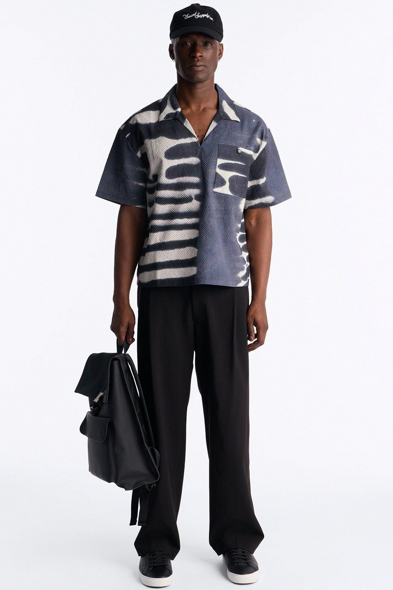 Boxy Lunar Forge Textured Polo - Grey/combo image 2