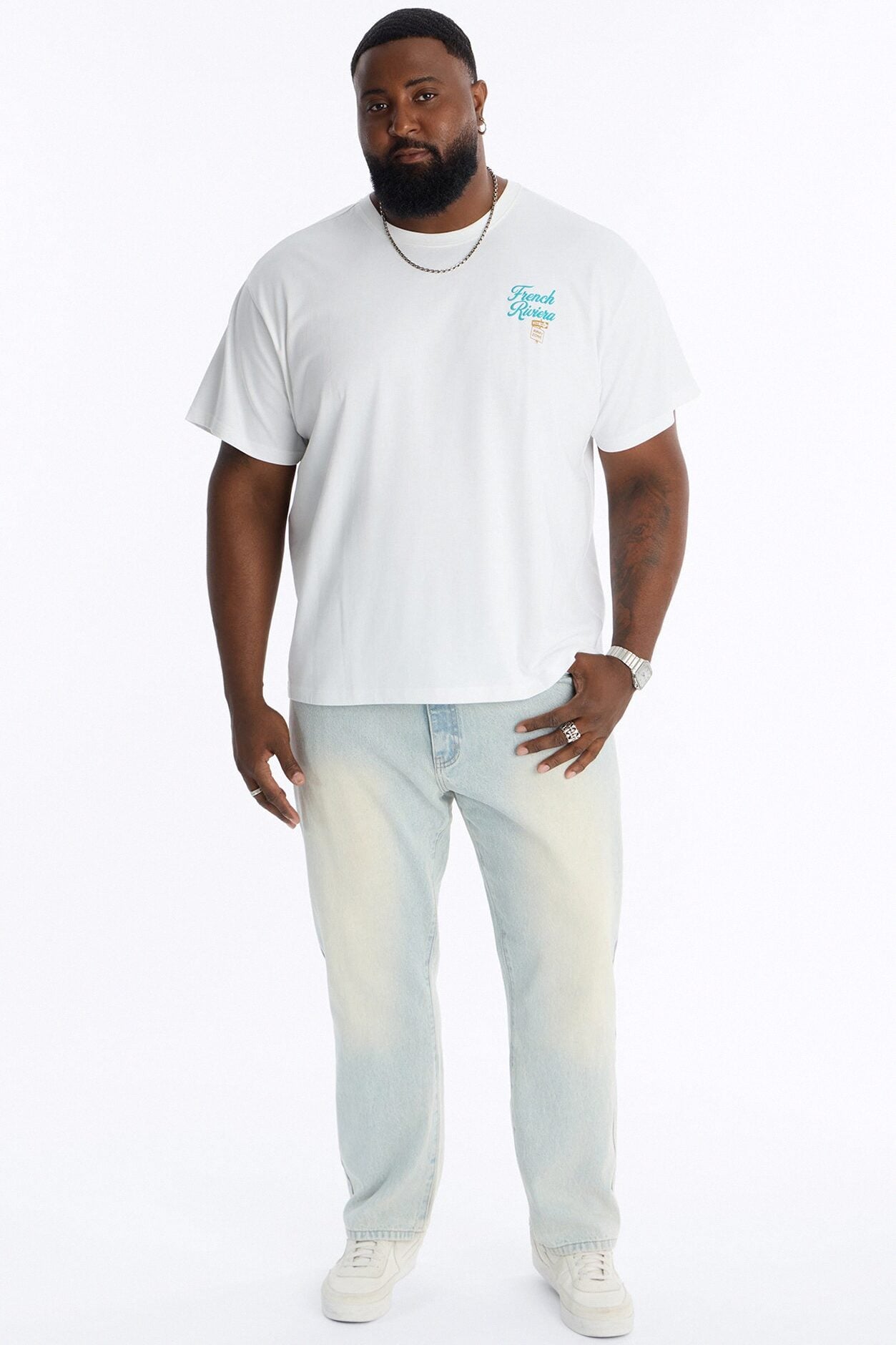 French Riviera Heavy Weight Short Sleeve Tee - White image 6