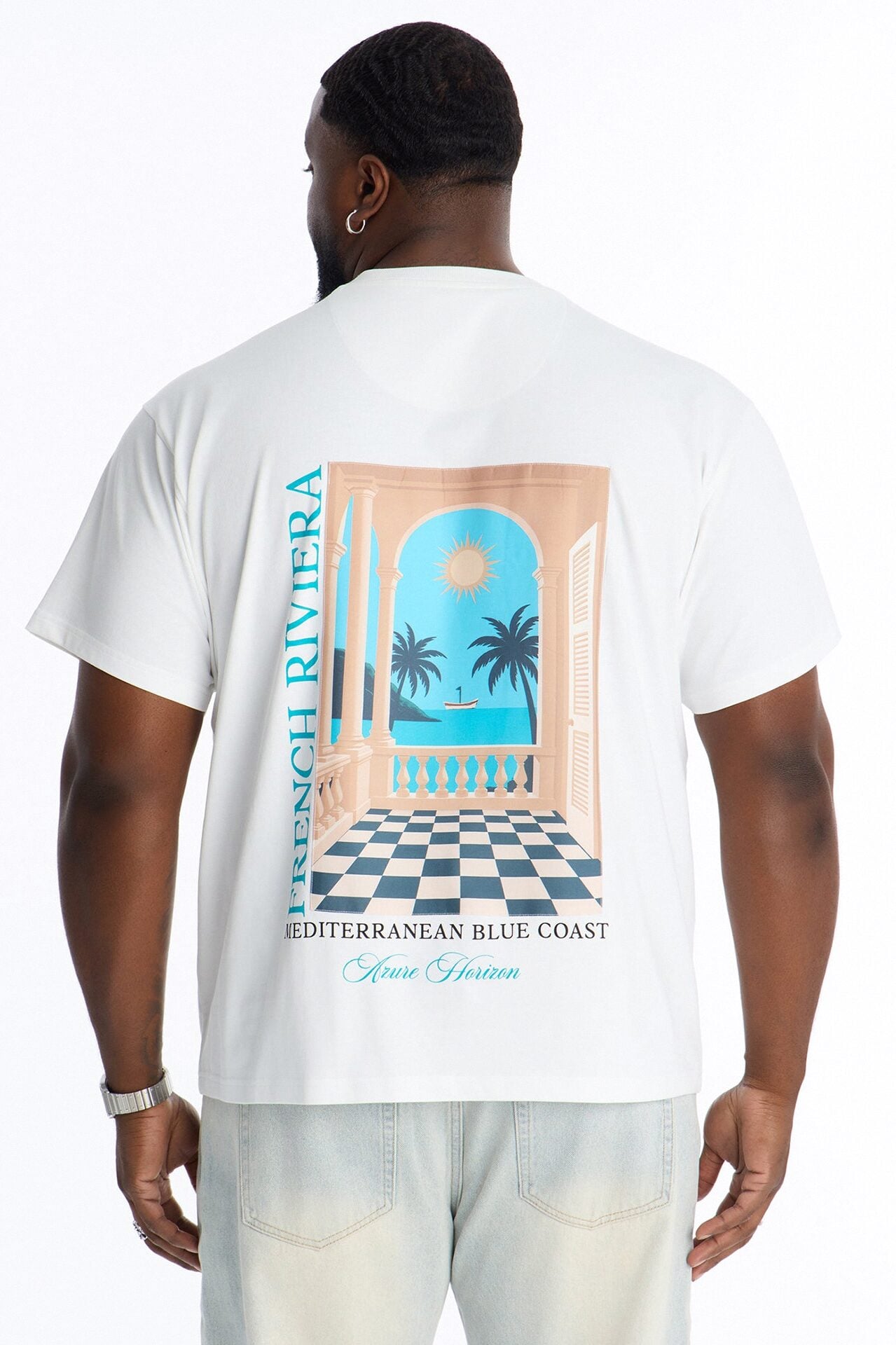 French Riviera Heavy Weight Short Sleeve Tee - White image 5