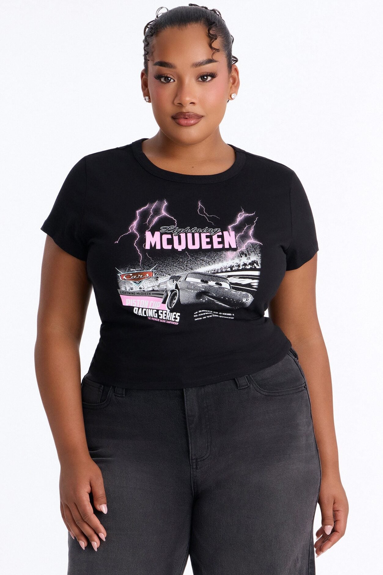 Cars Pink Lightening Baby Tee - Black image 5