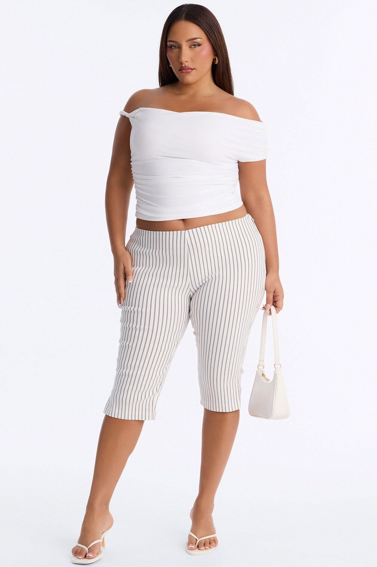 Blind Date One Shoulder Top - White image 1