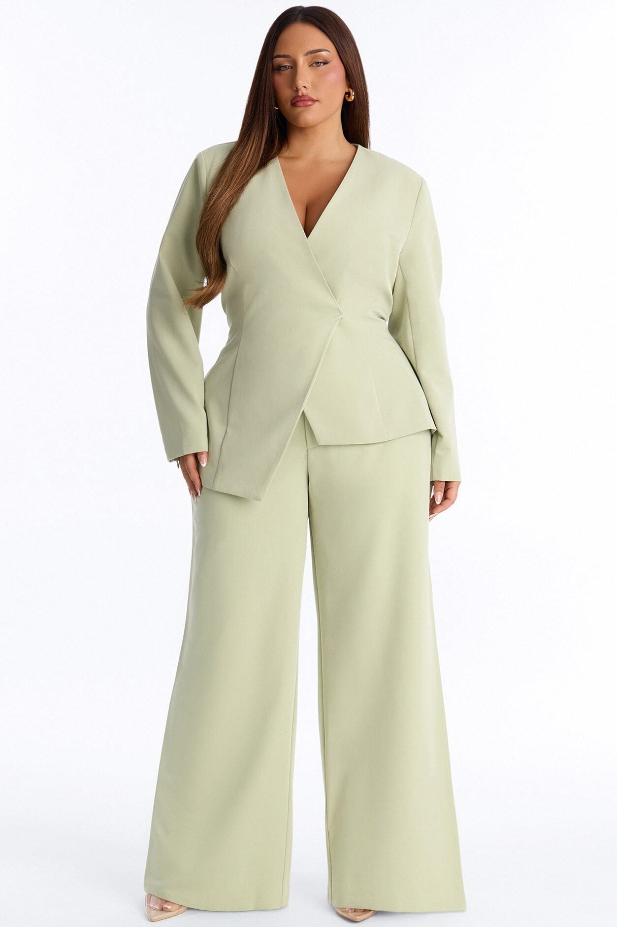Miss Fabulous Straight Leg Trouser - Sage image 1